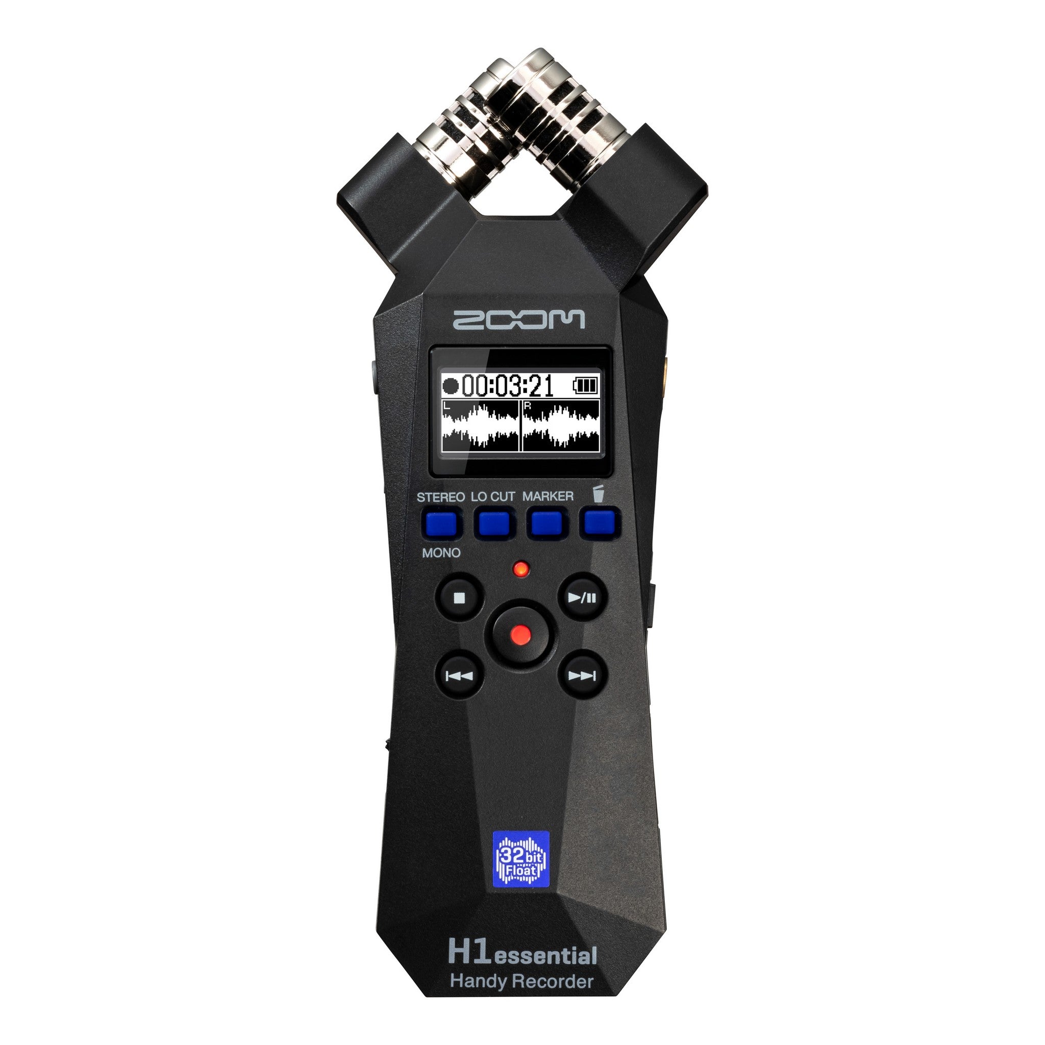 Zoom H1essential 2-Channel 32-Bit High-Quality Portable Audio Recorder for Content Creators, Podcasters, Filmmakers, and Musicians