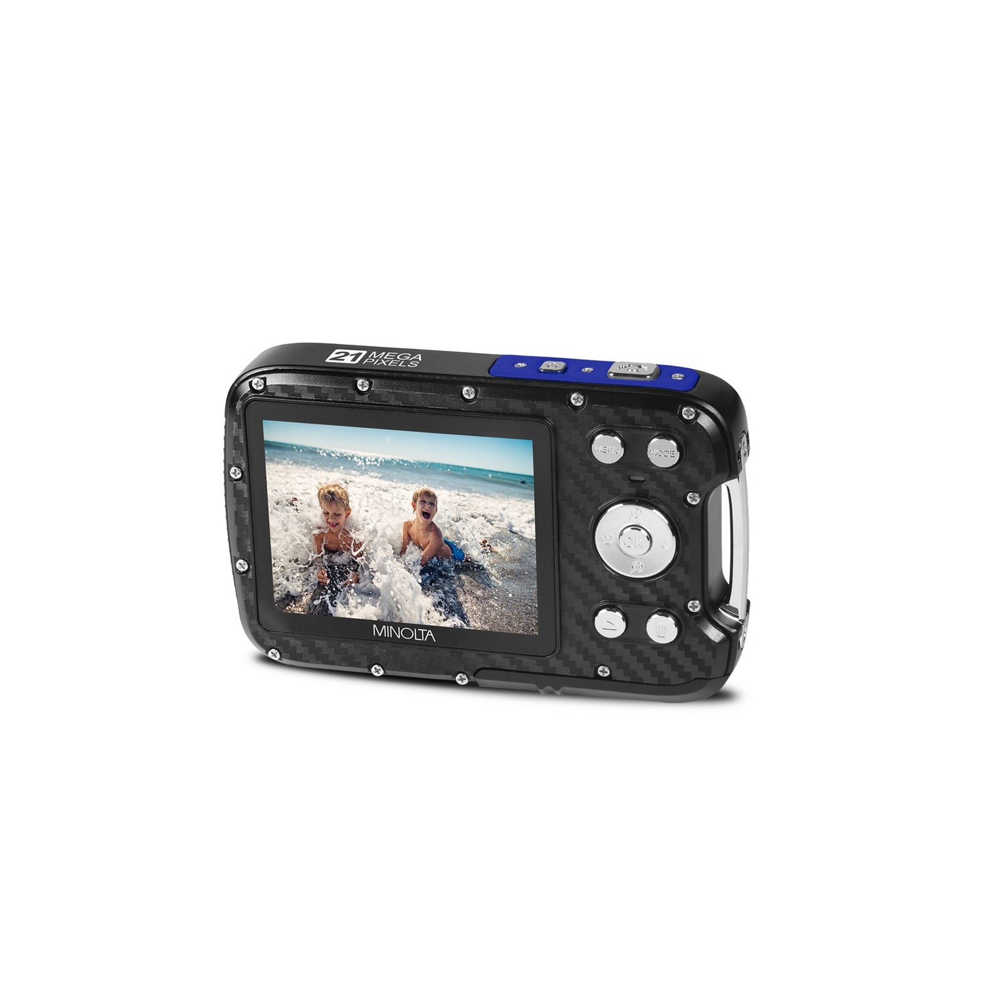 Blue Minolta MN30WP 21MP 1080P HD Compact Waterproof Digital Camera