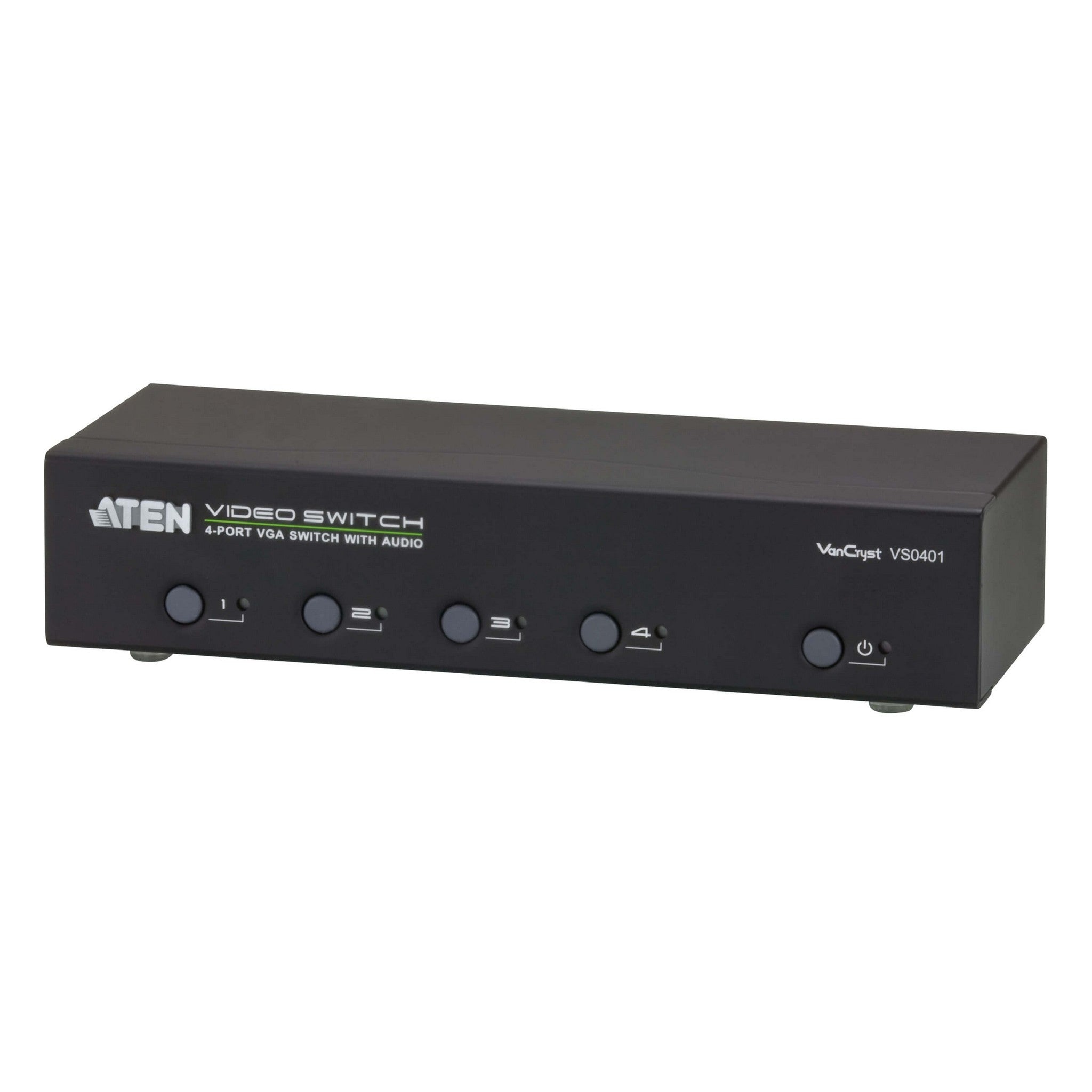 ATEN VS0401 Four-Port VGA Audio Switching Device for Connecting Multiple Computers to One Display