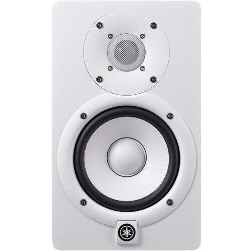 Yamaha HS5IW White 2-Way Bi-Amplified Powered Studio Monitoring Speakers for Professional Audio Production