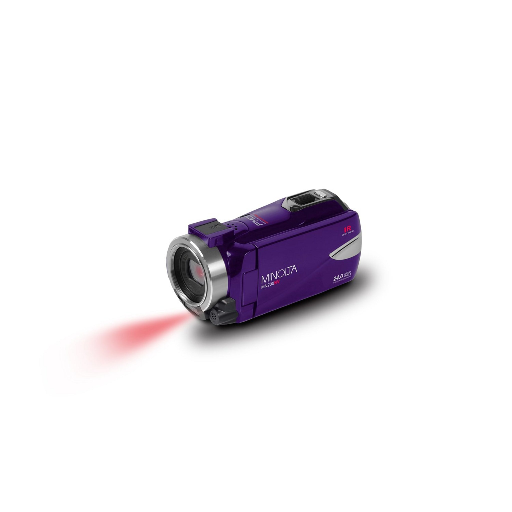 Purple Minolta MN200NV 1080p HD 24MP WiFi Digital Camcorder with Night Vision