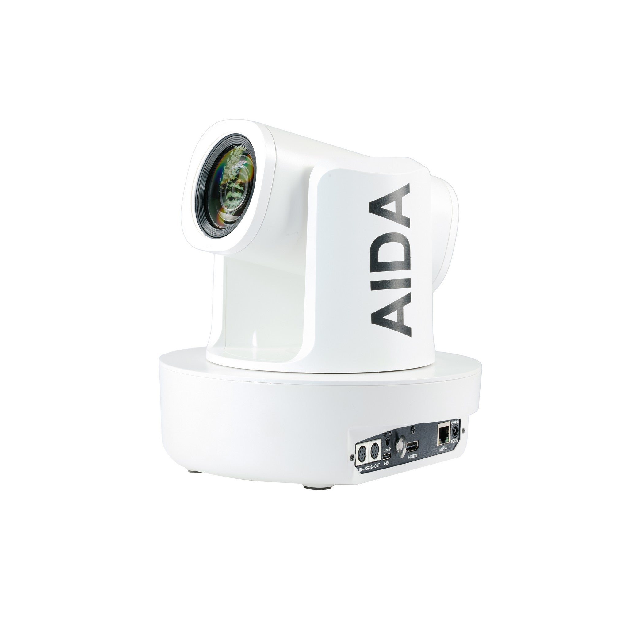 AIDA Professional White PTZ4K-NDI-X12 Broadcast and Conference NDI HX 4K Network Device Interface 12x Zoom Pan-Tilt-Zoom Camera