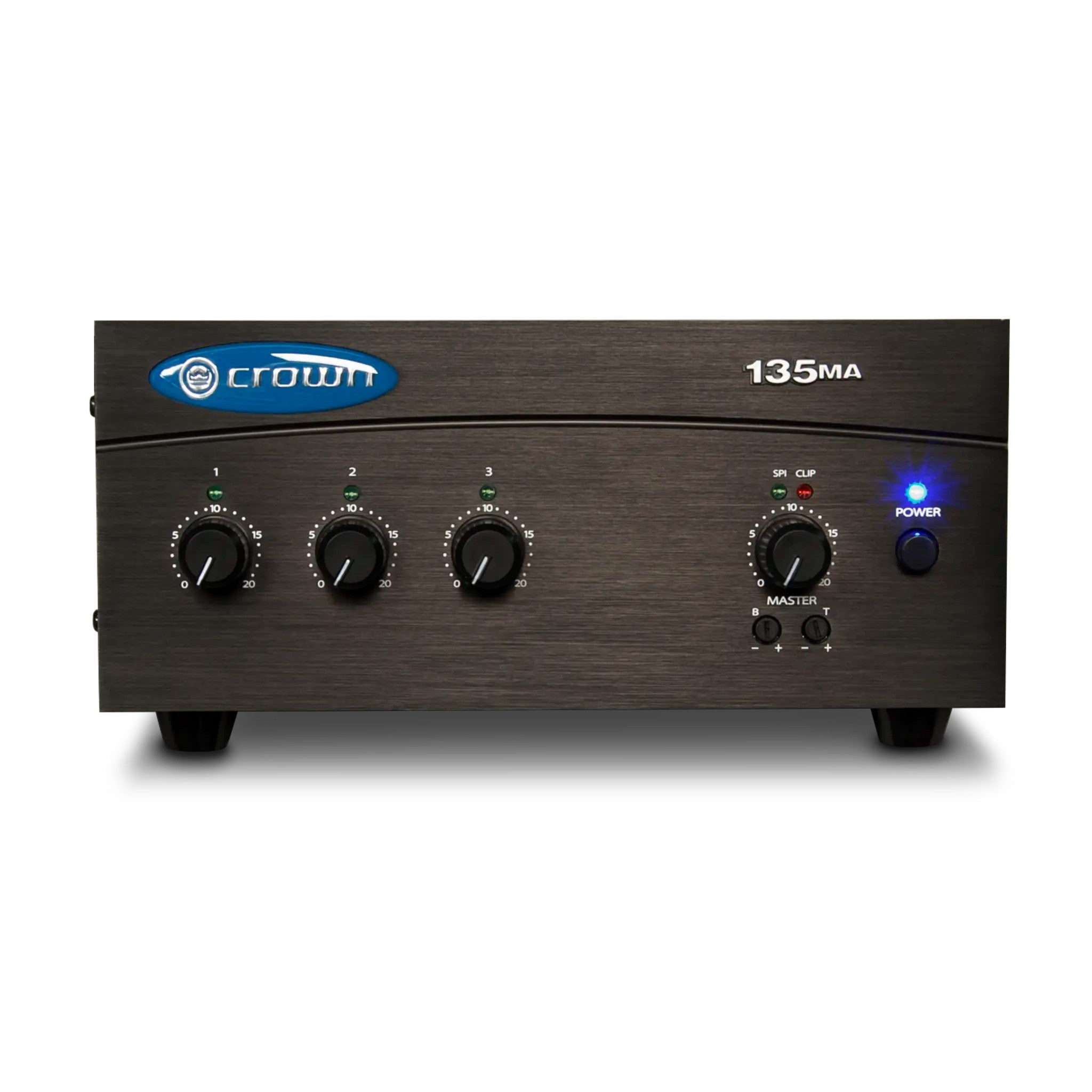 Crown 135MA Commercial Audio 3-Input 35-Watt Mixer Amplifier for Paging, Background Music, and Music-on-Hold