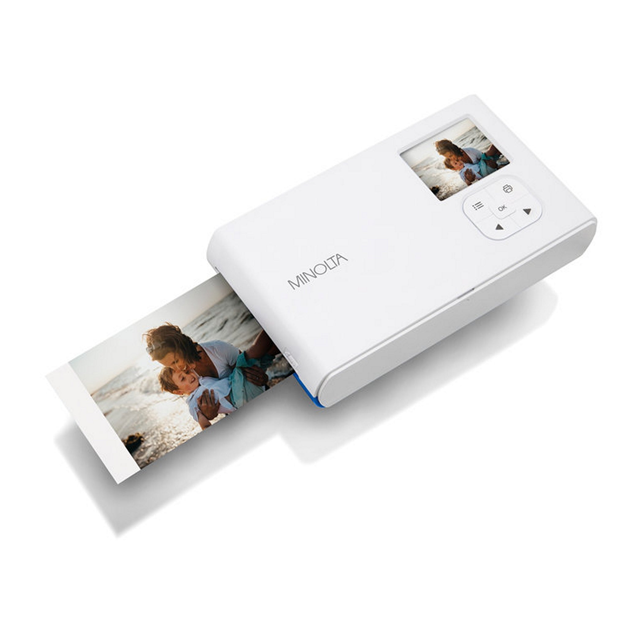 Purple Minolta Digital Camera with Instant Print Feature