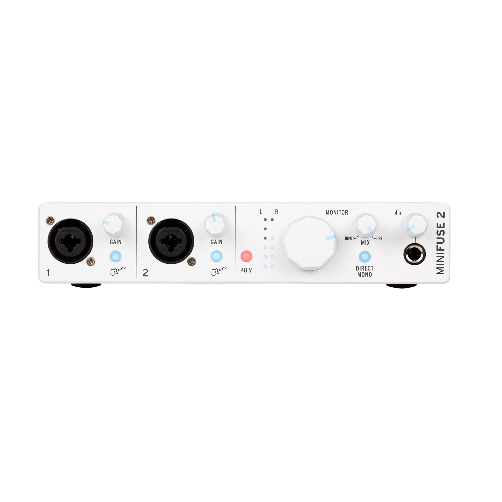 Arturia MiniFuse 2 White USB-C Audio Interface Professional Recording Pack for Musicians and Content Creators