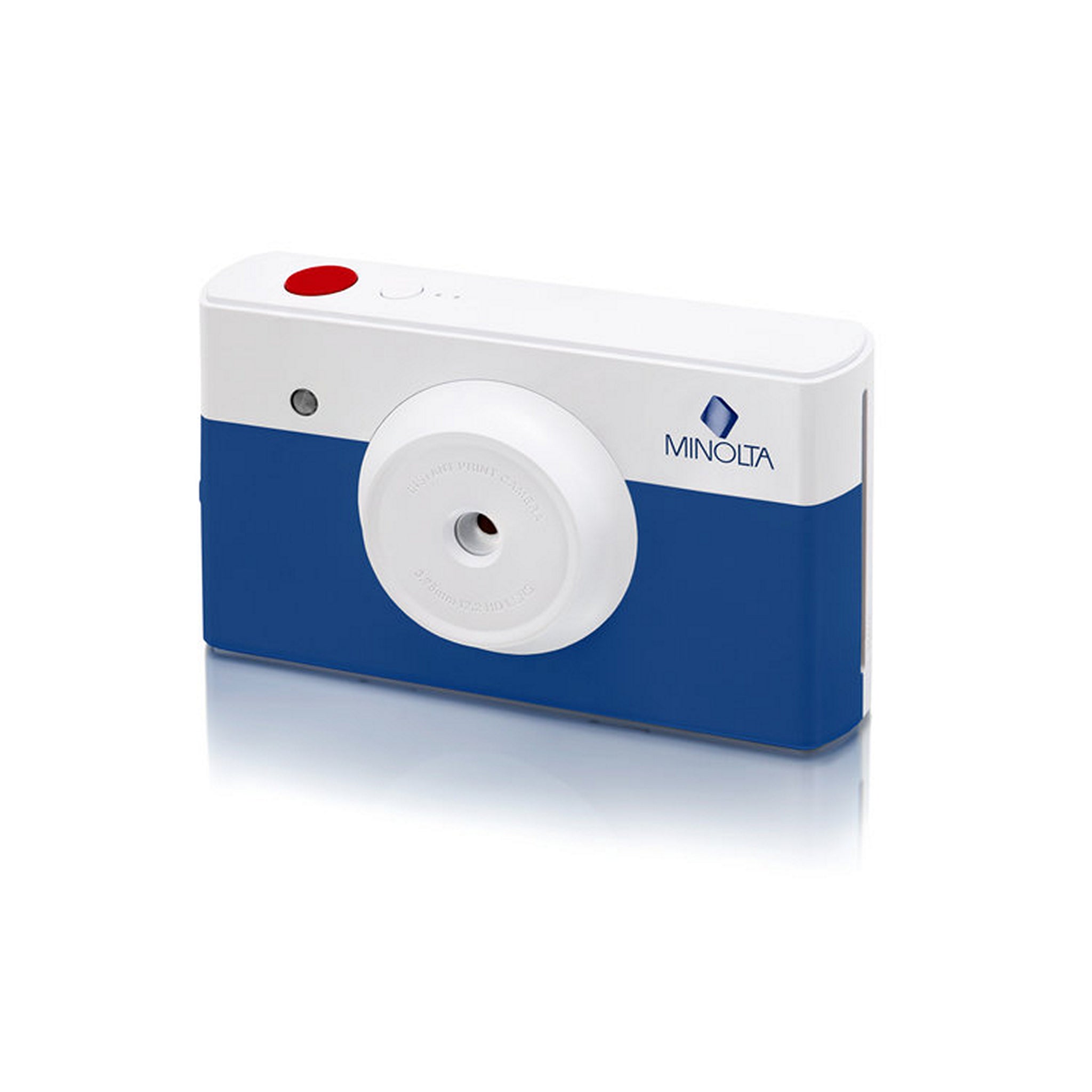 Blue Minolta Digital Instant Print Camera - Ideal for Capturing and Printing Memories