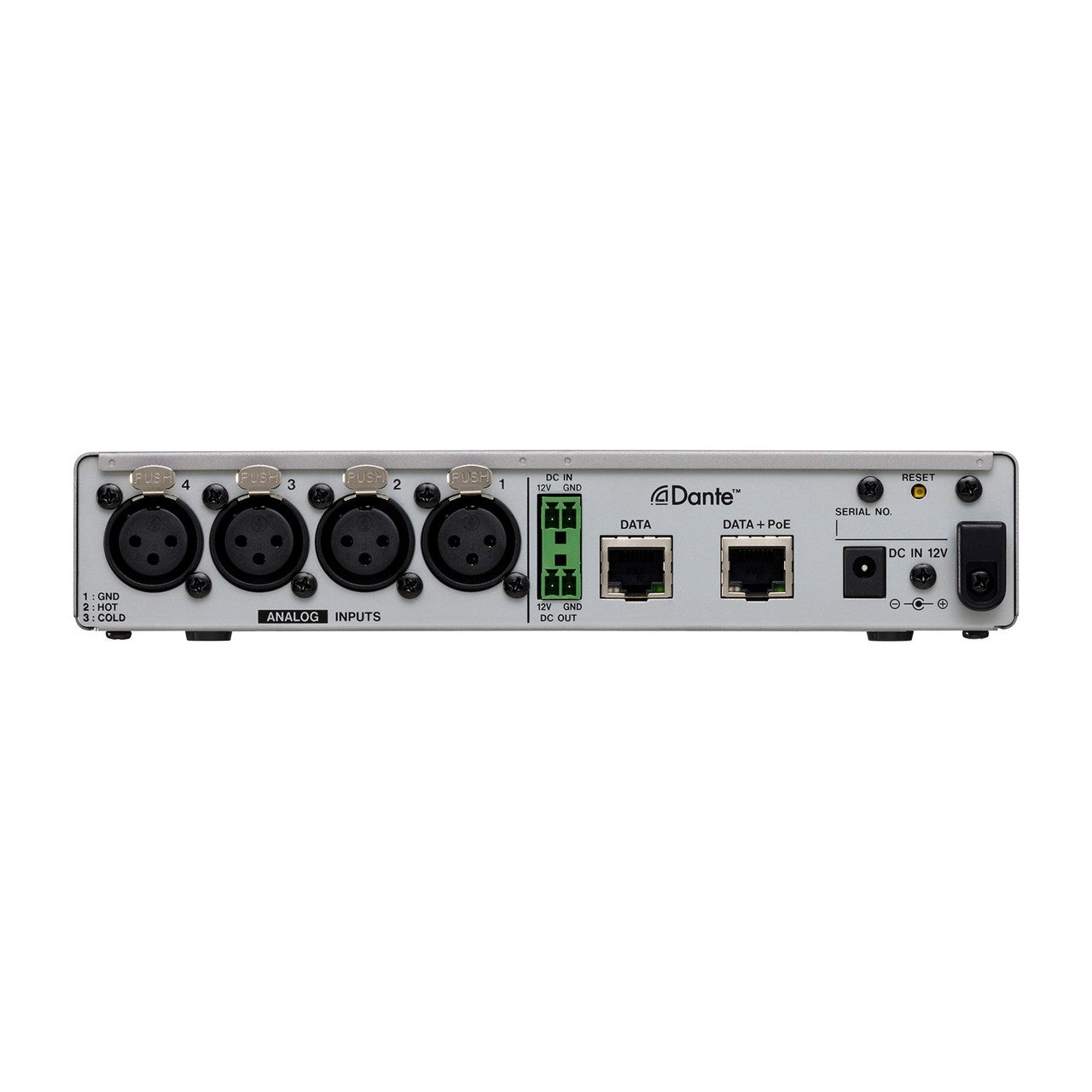 Tascam MM-4D/IN-X Professional 4-Channel Microphone / Line Input Dante Converter with Built-in Digital Signal Processing Mixer