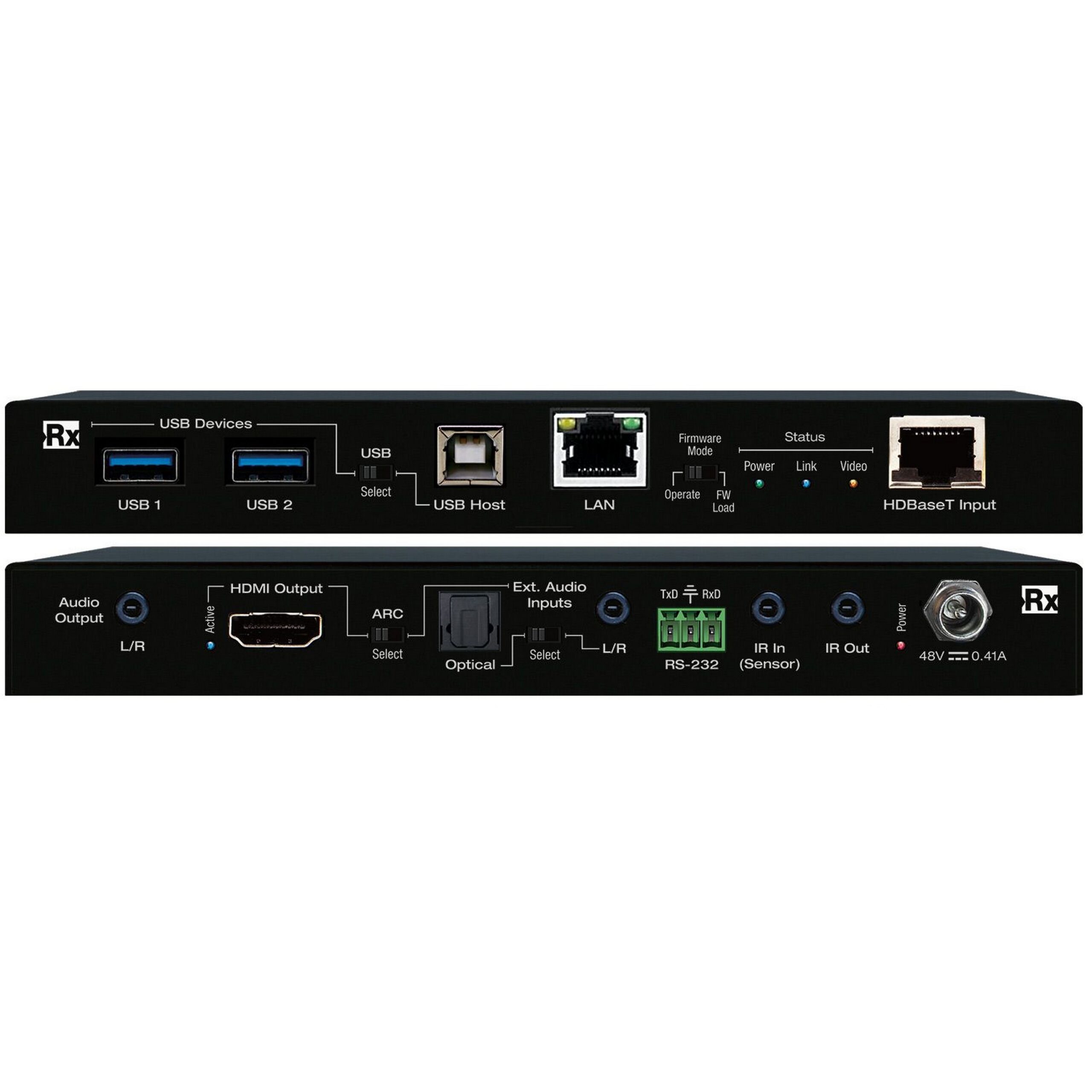 Key Digital KD-X100MRX 4K/18G 100m High-Performance HDBaseT Receiver