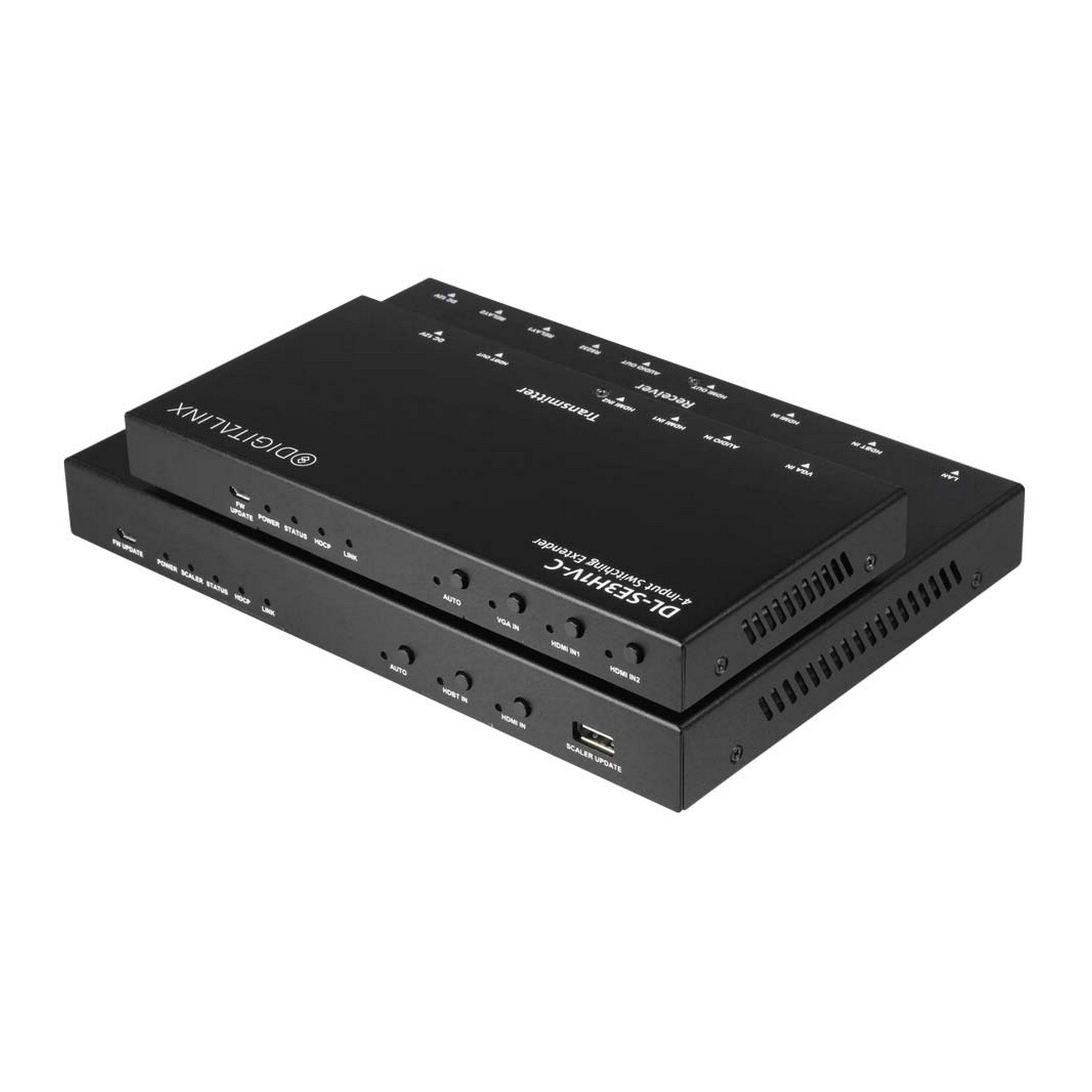 DigitaLinx DL-SE3H1V-C 4 Input to 1 Output Multi-Format Conference Room Collaboration Switching and Extension System for High-Definition Audio and Video