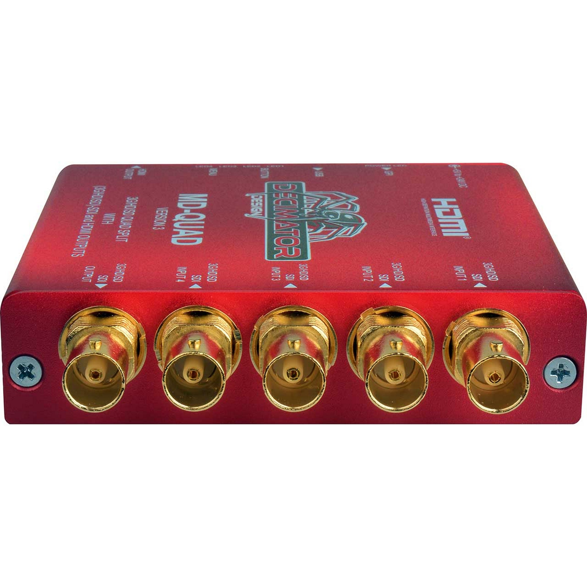 Decimator Design DEC-MD-QUAD Compact 3G HD SD Quad Split Multiviewer with HDMI for Video Broadcasting