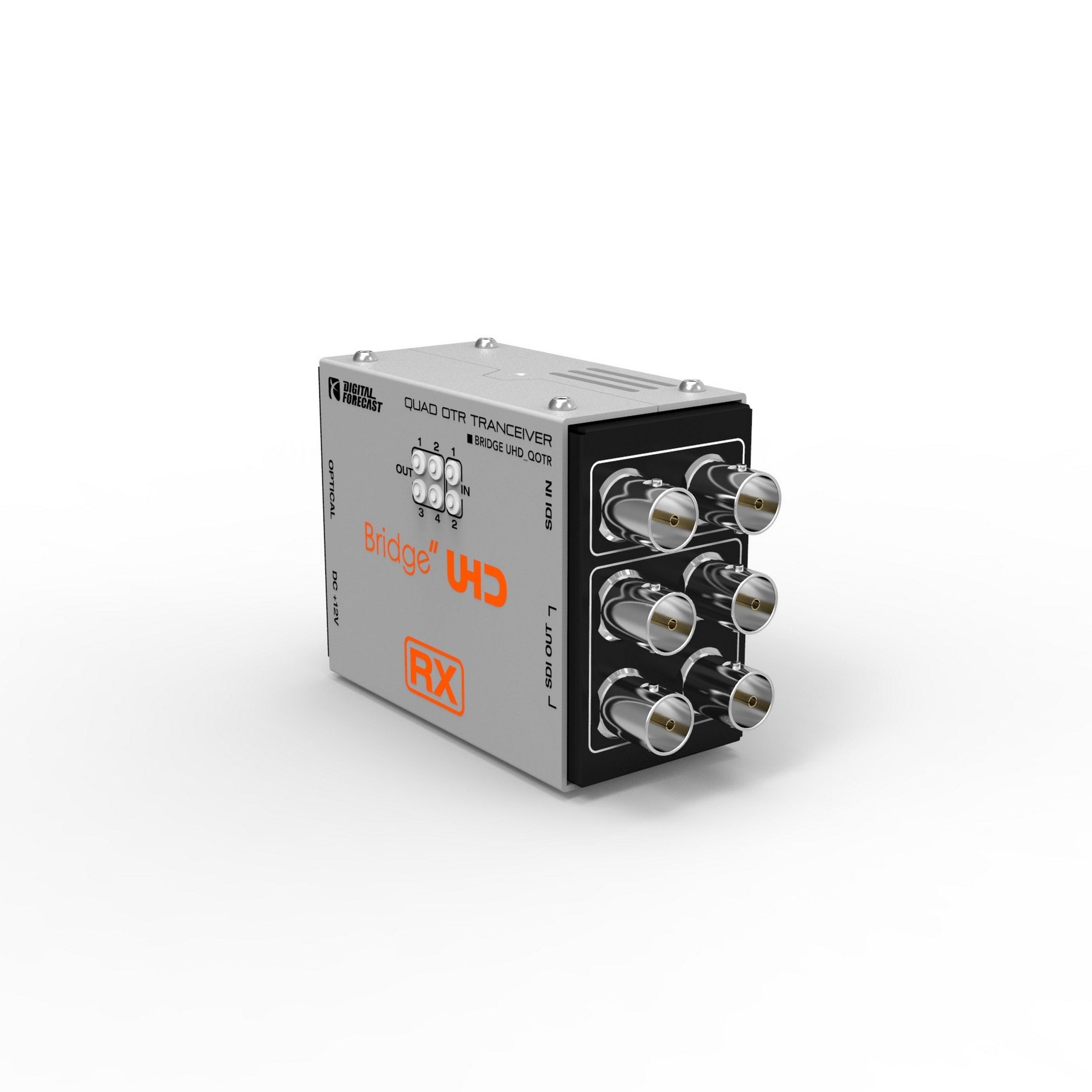 Ultra-High-Definition Digital Forecast Bridge UHD QOTR Quad-Link 3G-SDI and 3G/HD/SD-SDI Signal Transceiver Device