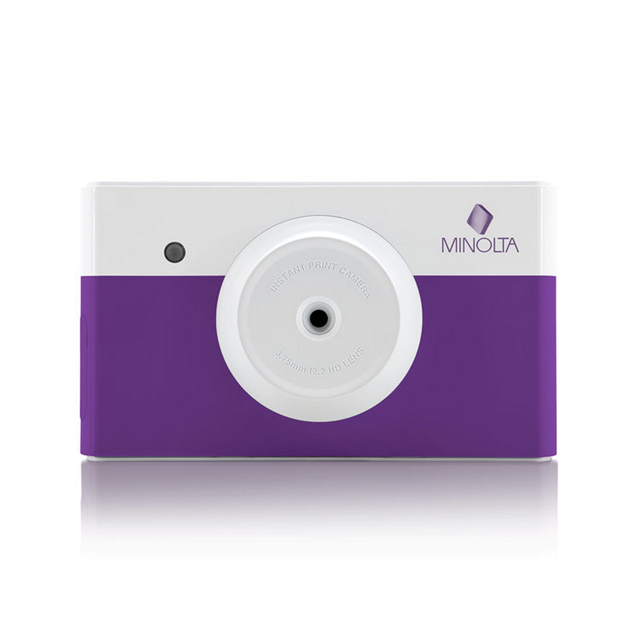 Purple Minolta Digital Camera with Instant Print Feature
