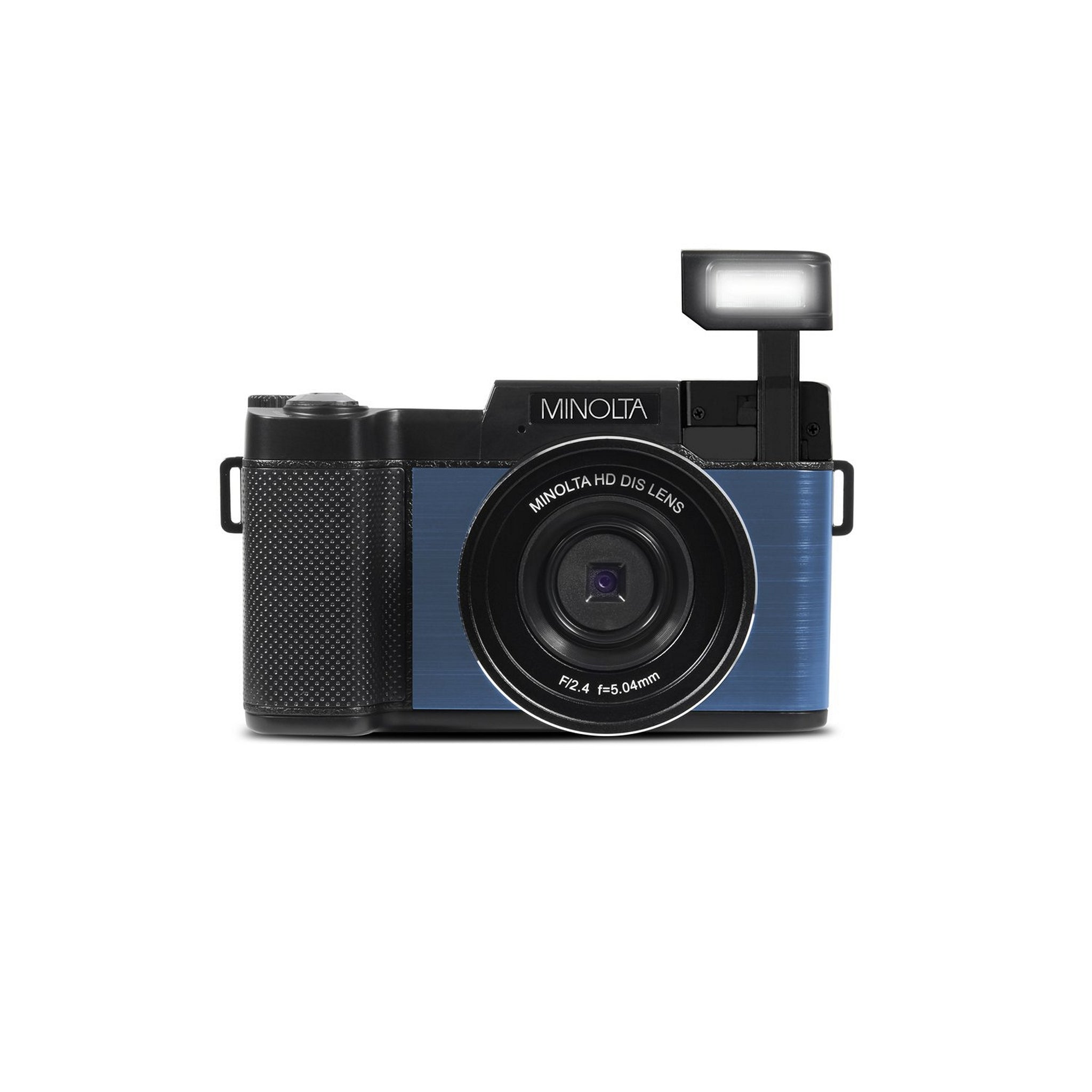 Blue Minolta MND30 Digital Camera with 30MP 2.7K Ultra HD Resolution