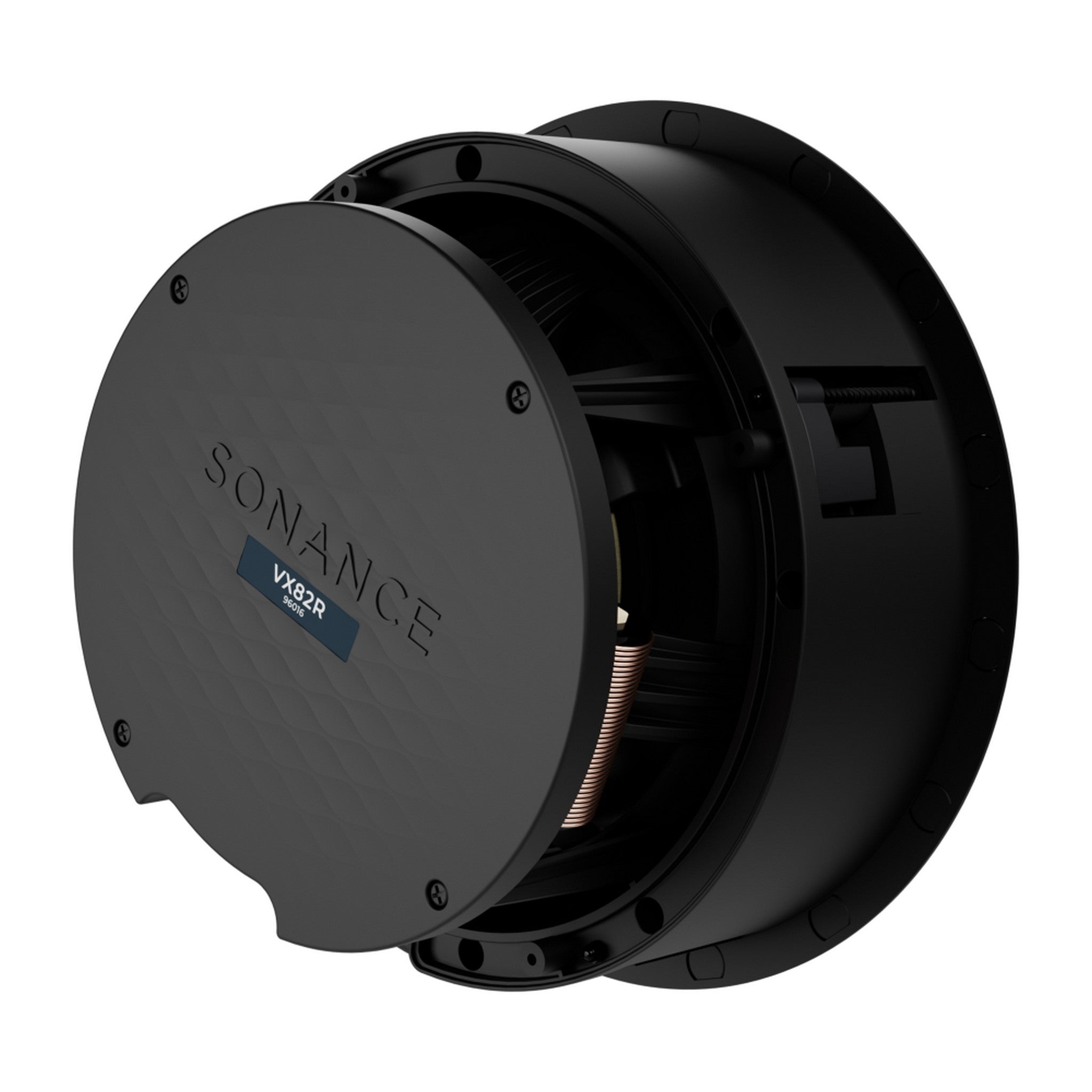 Sonance VX86R Pair of 8-Inch Round In-Ceiling Speakers with White Micro Trim Grille