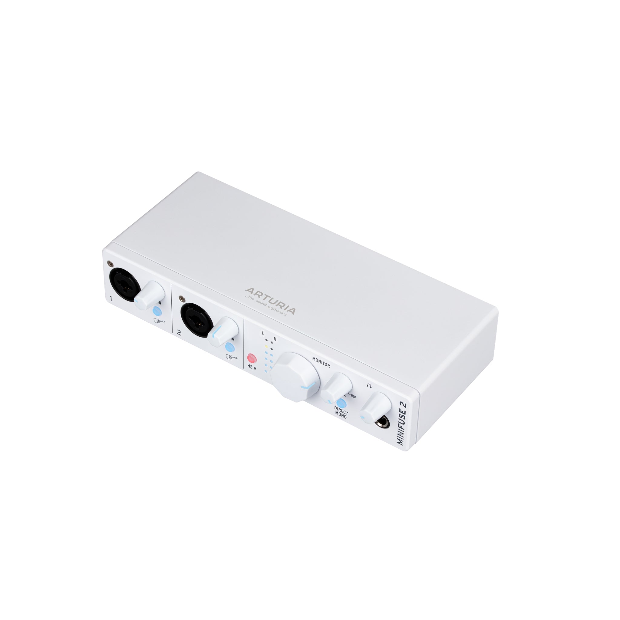 Arturia MiniFuse 2 White USB-C Audio Interface Professional Recording Pack for Musicians and Content Creators