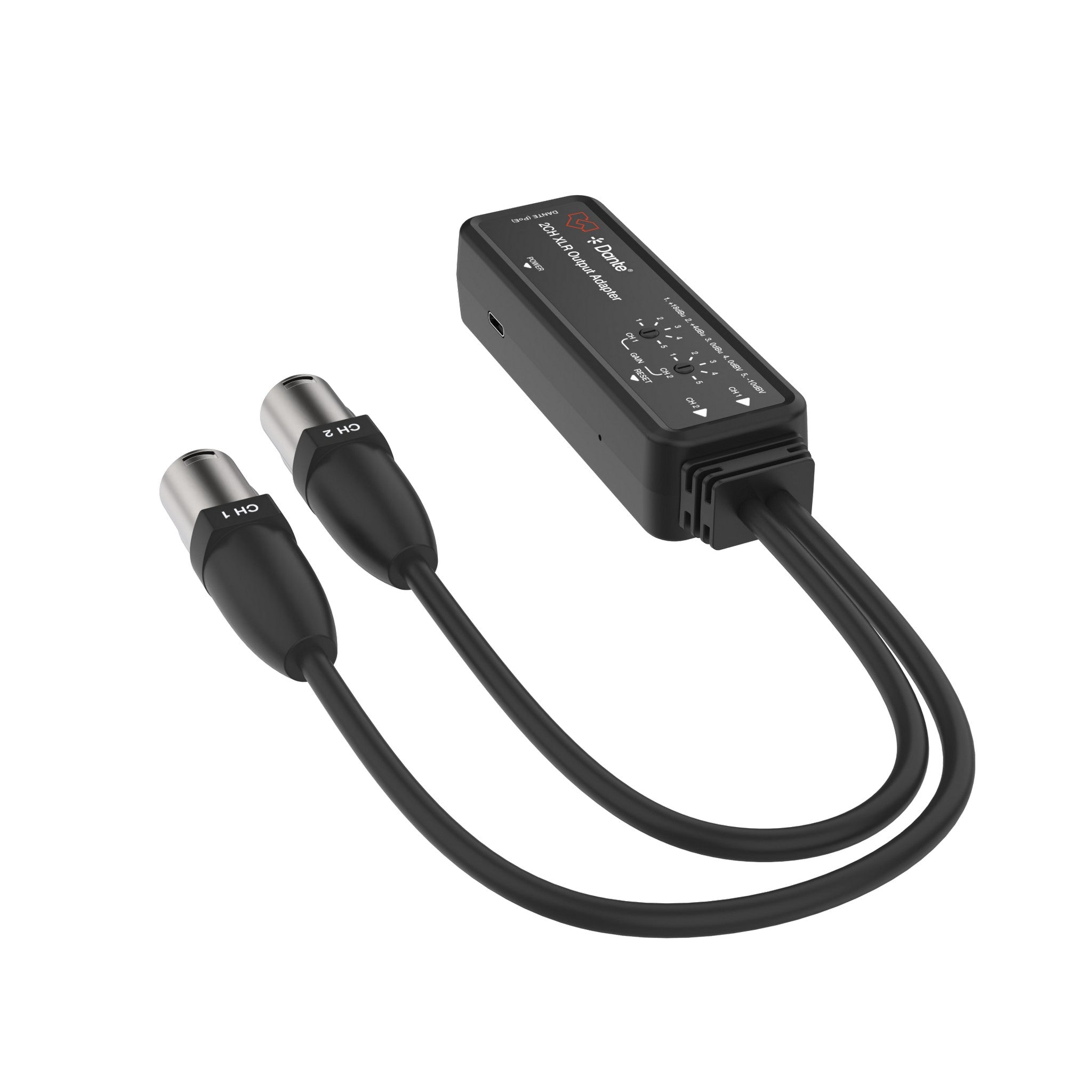 High - Performance 2 - Channel Dante to XLR Output Adapter for Superior Audio