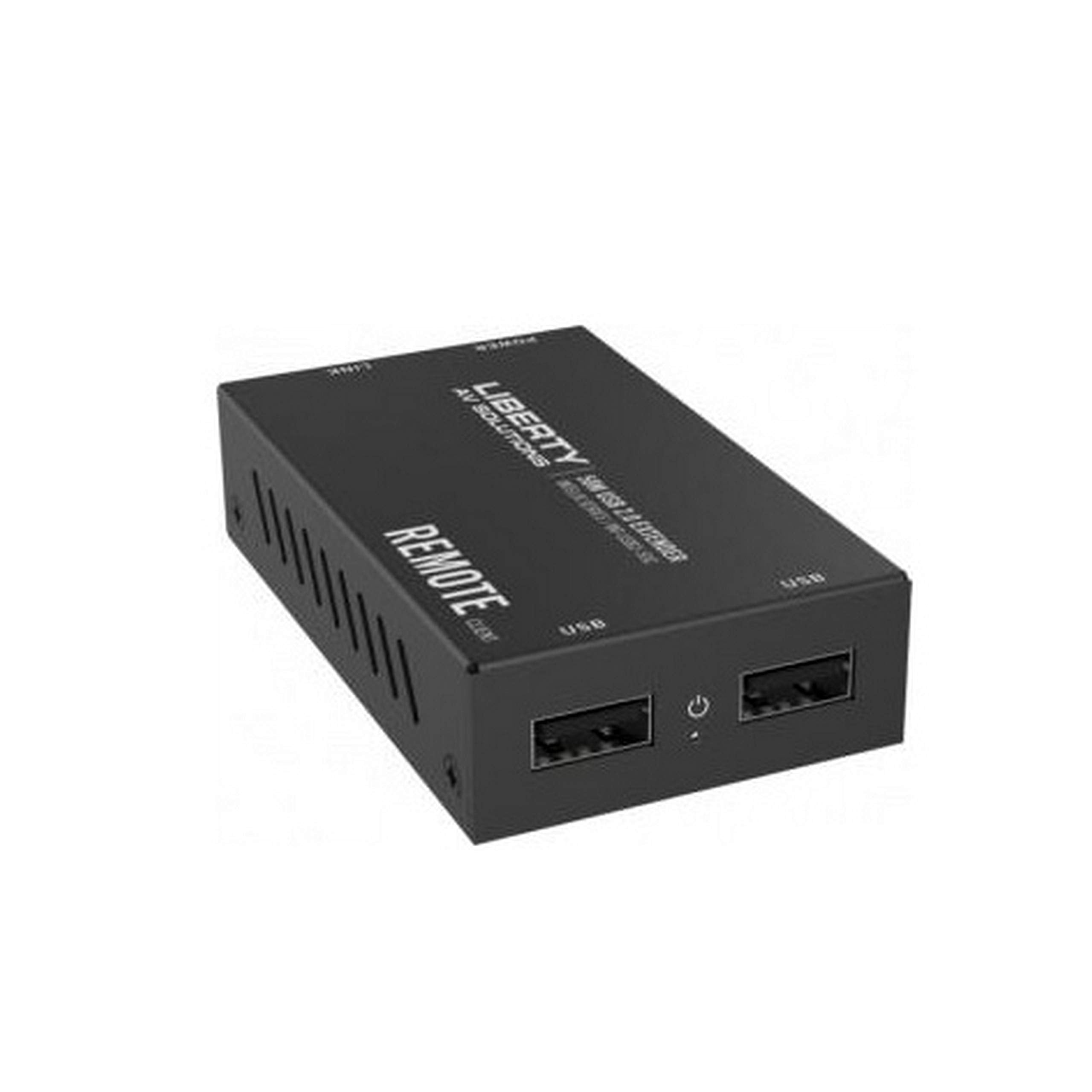 Intelix INT-USB2-50C USB 2.0 High-Speed Data Transmission Extender for Client Side with 2-Port USB-A Hub