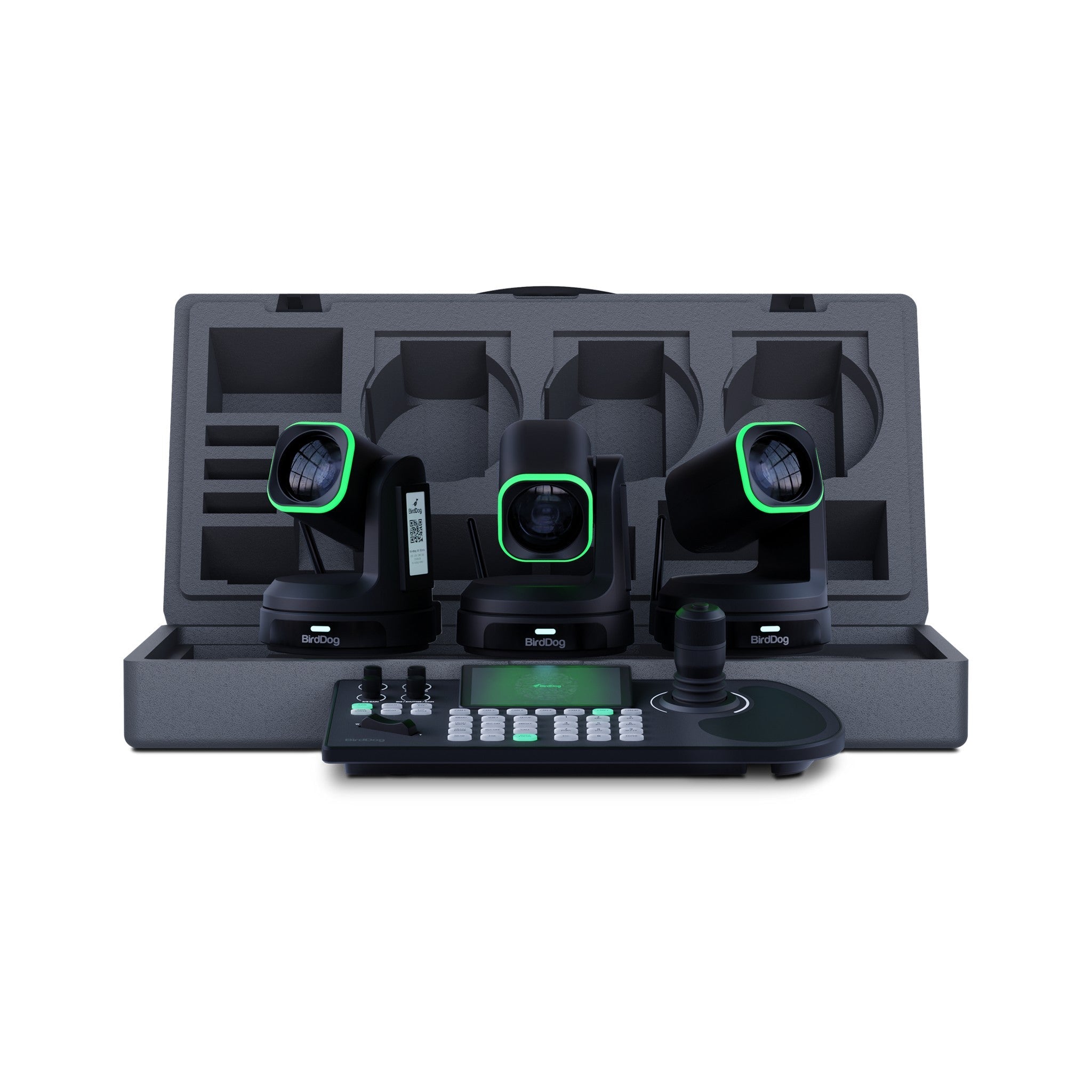 BirdDog Professional 3-piece X1 Ultra PTZ Camera Set with KBD Keyboard Bundle in Black Color