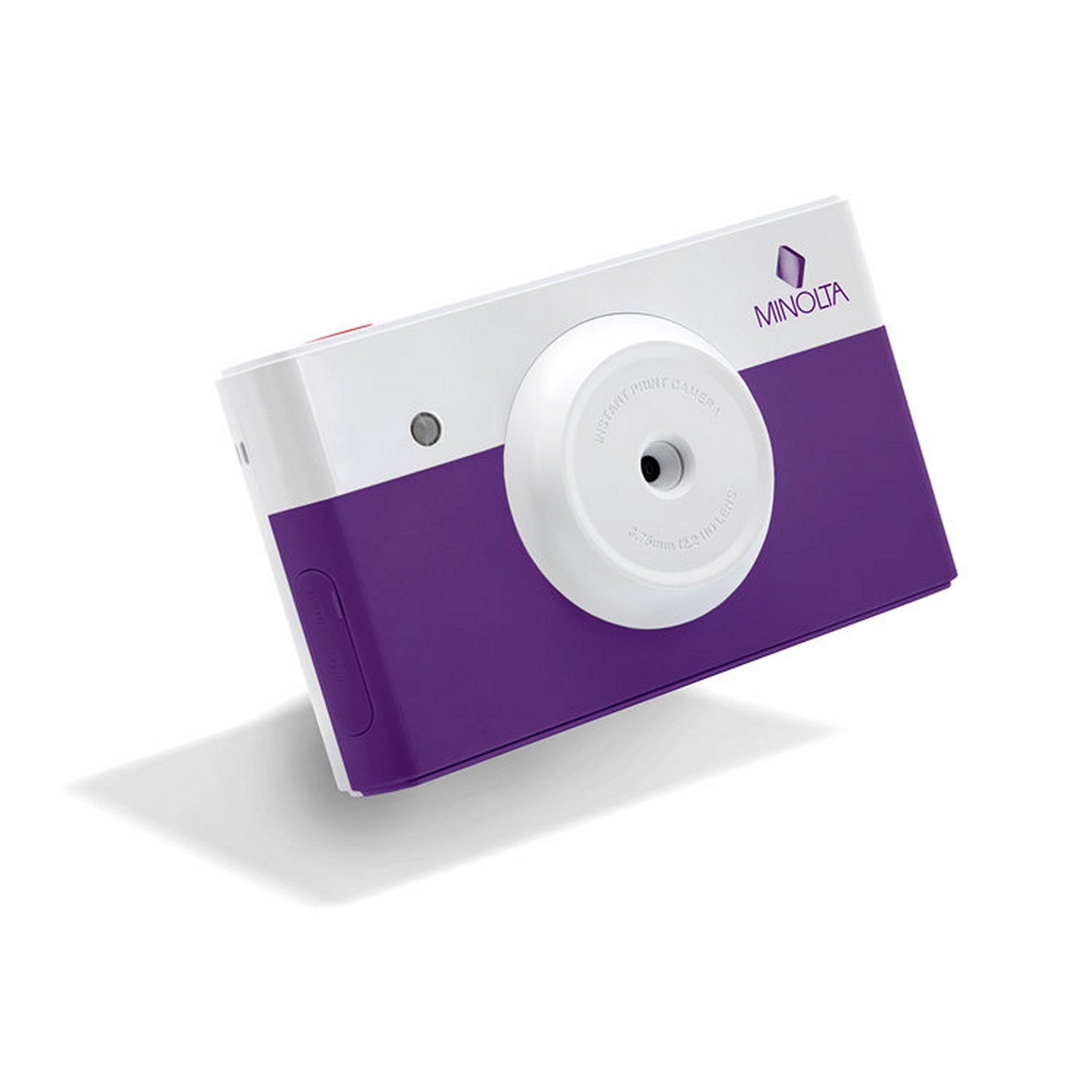 Purple Minolta Digital Camera with Instant Print Feature