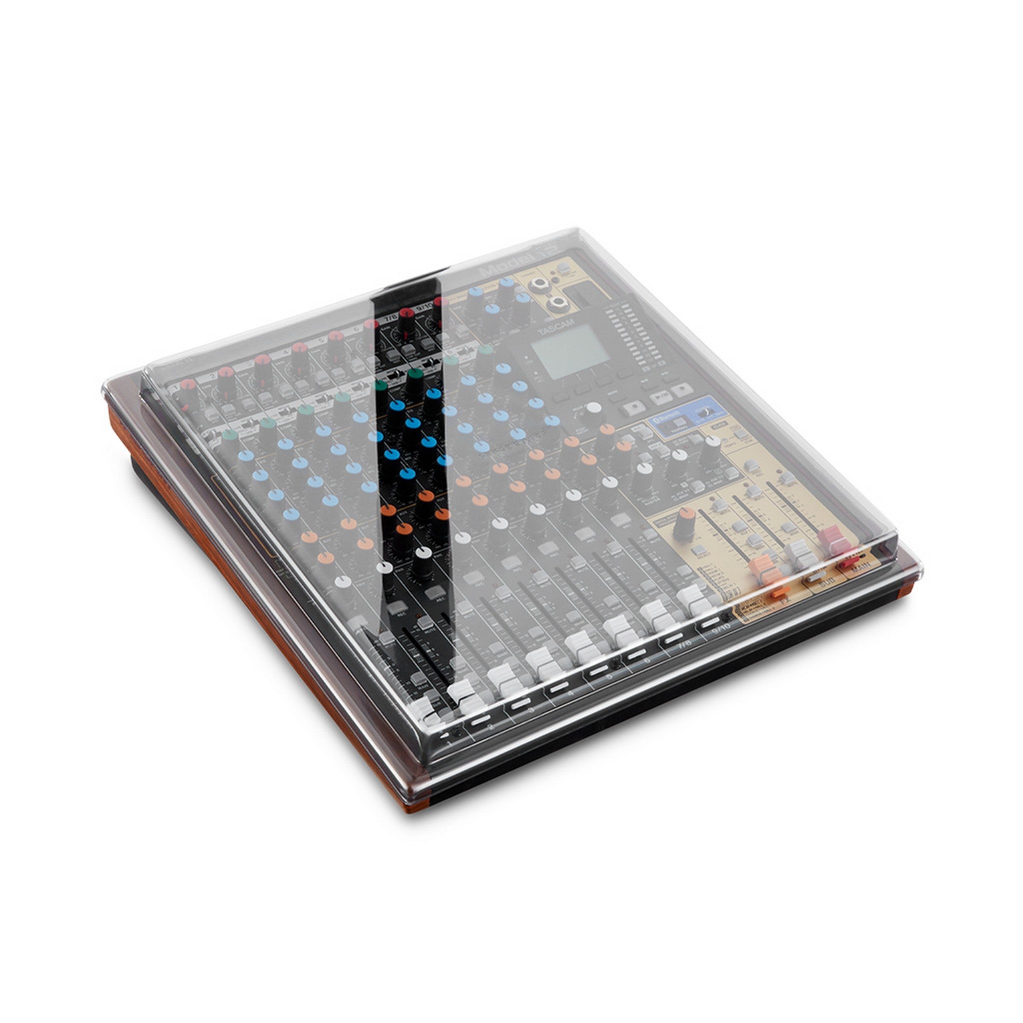 Durable Decksaver Cover with Smoked Finish for Tascam Model 12 Mixing Desk