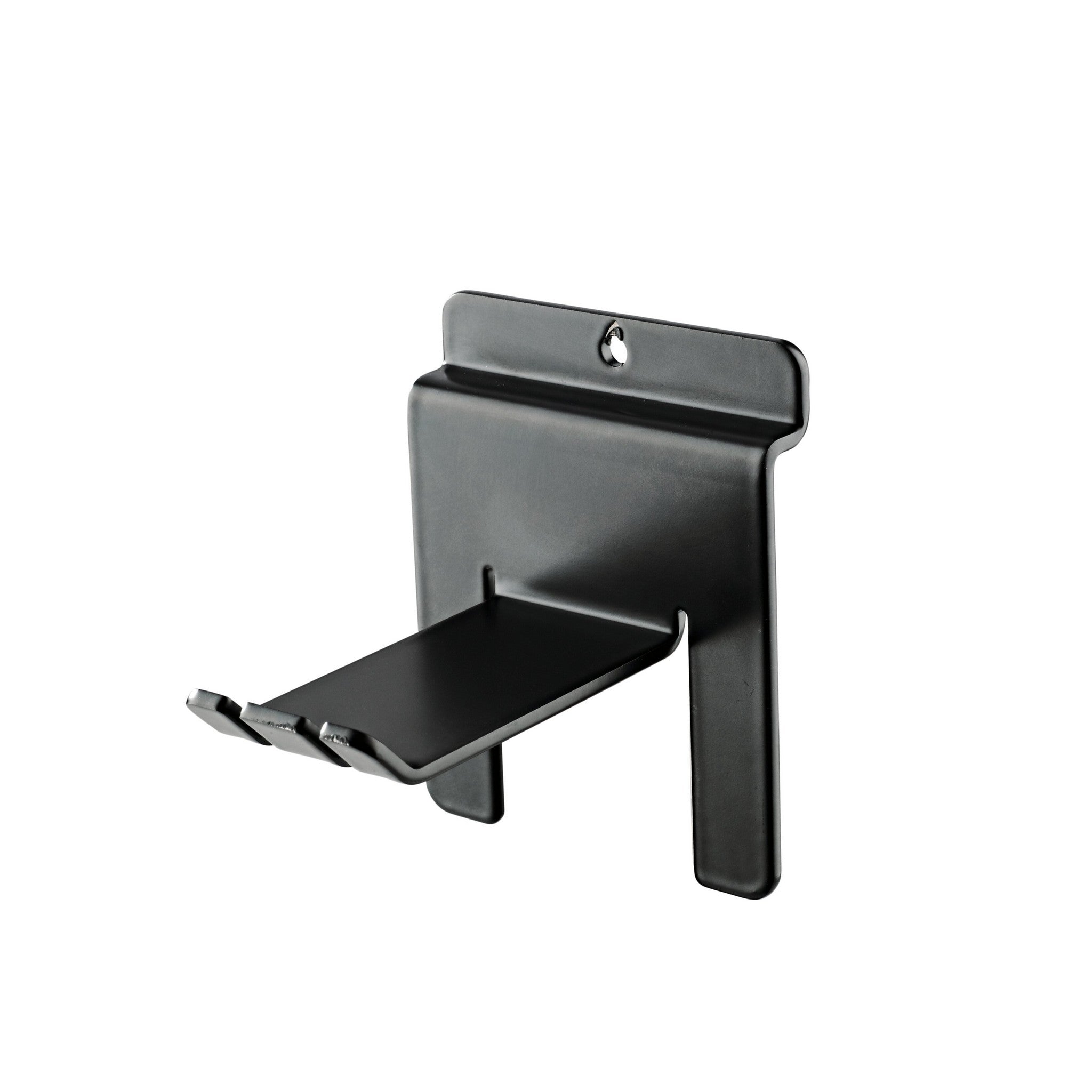 K&M 44198 Black Powder-Coated Slatwall Mount for Headphones