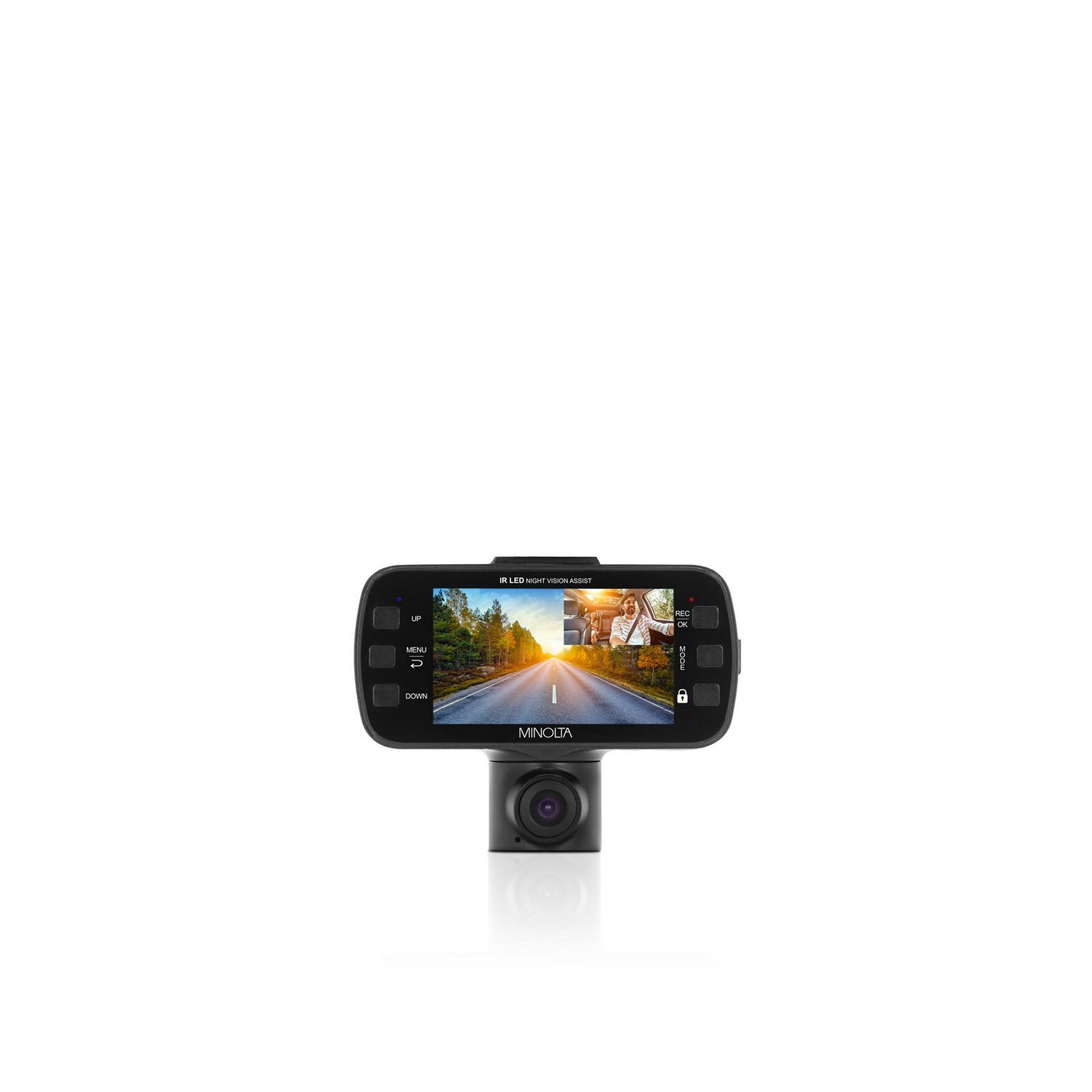 Minolta MNCD350X 2-Channel 1080p Car Cam with 2.7-Inch LCD & Interior Recording