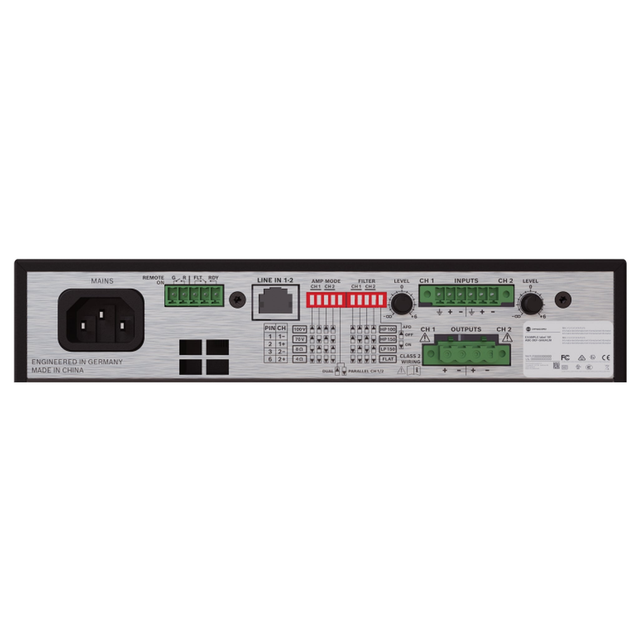 Dynacord V600:2 Two-Channel High-Power Amplifier for Small to Mid-Sized Installations