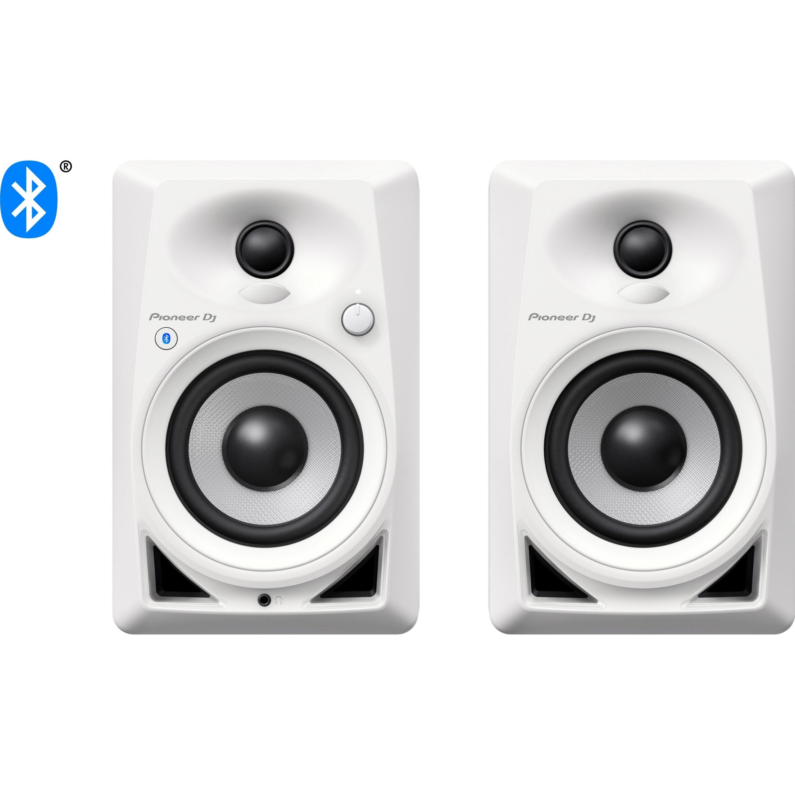 Pioneer DJ 4-Inch White Desktop Monitor Speakers - DM-40BT-W for High-Quality Audio