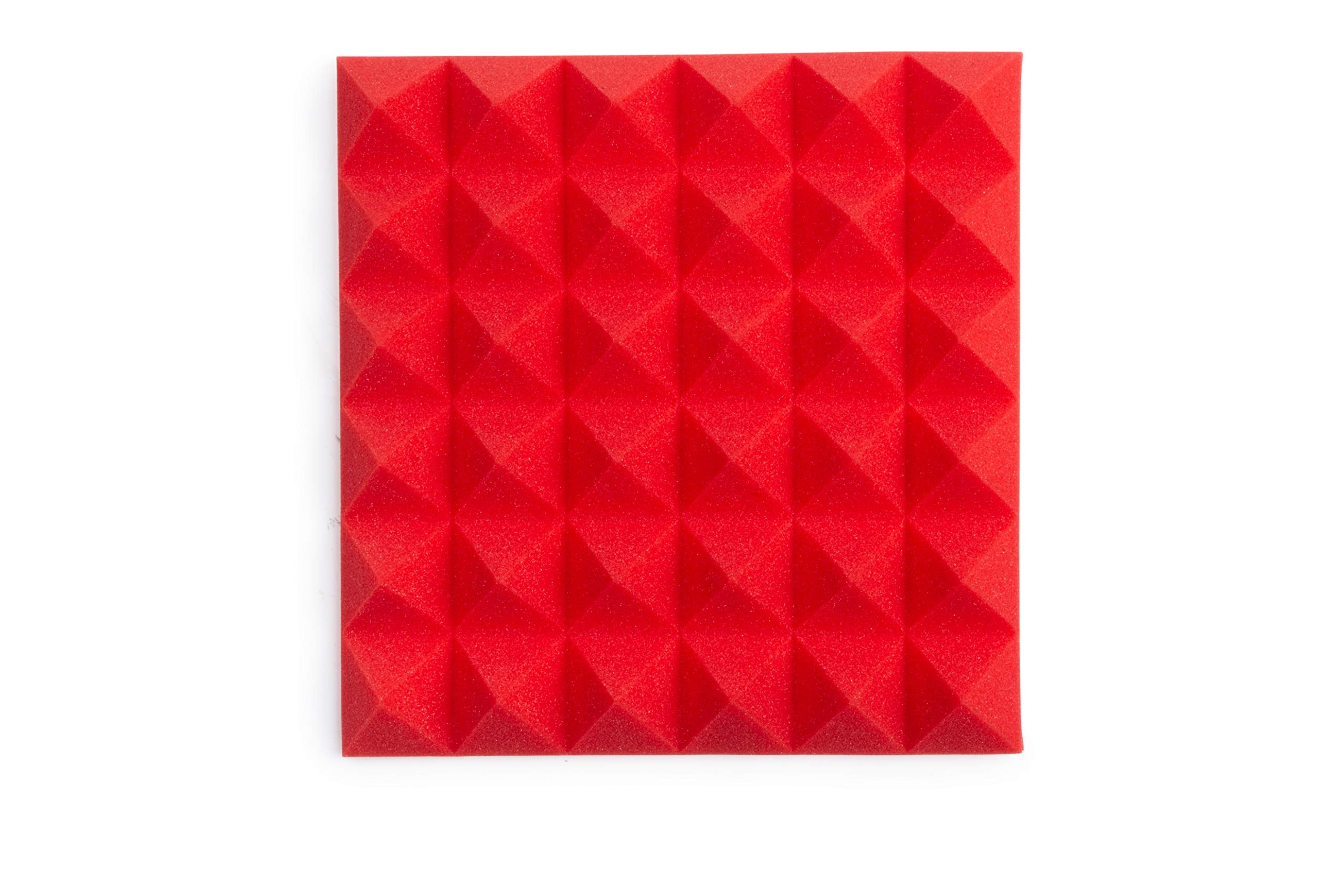 2-Pack 12x12-Inch Red Acoustic Pyramid Panels by Gator