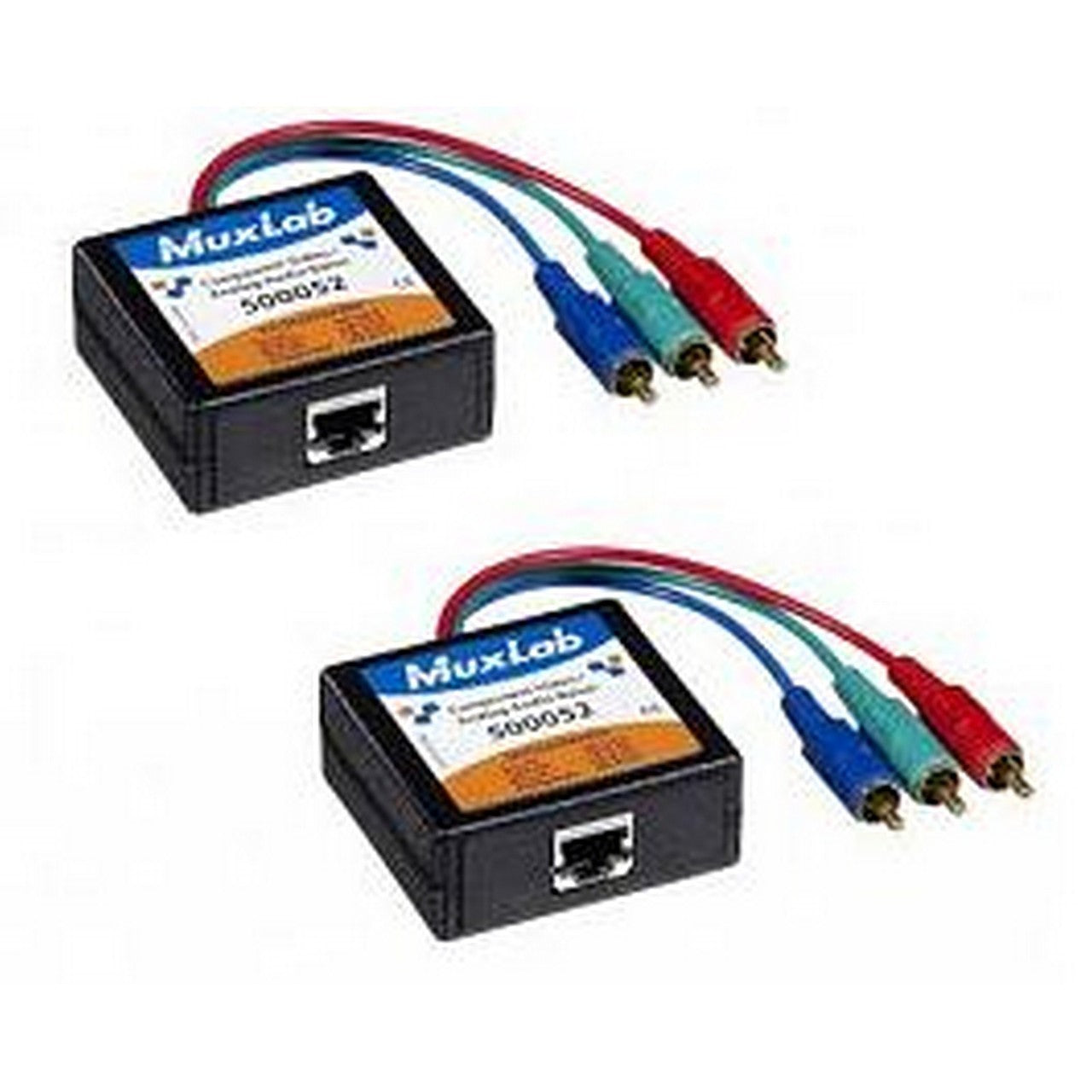 MuxLab 500052-2PK 2-Pack Set of Component Video and Analog Audio Baluns for Enhanced Signal Transmission