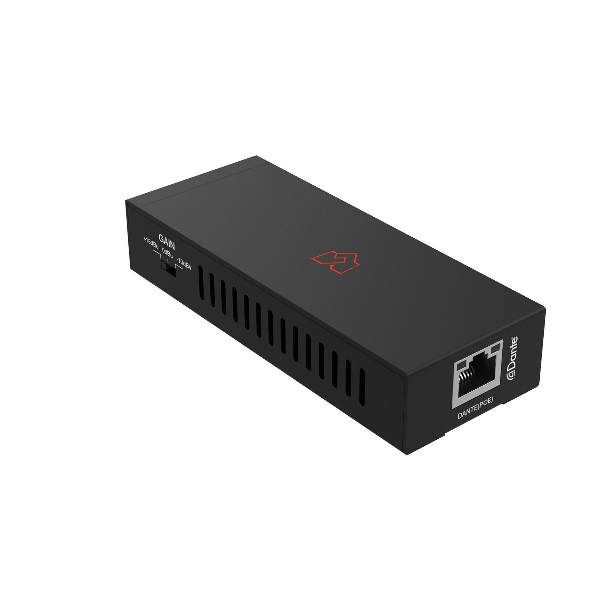 VigilLink 2-Channel Dante Analog Audio Encoder with Power over Ethernet for Professional Audio Networks