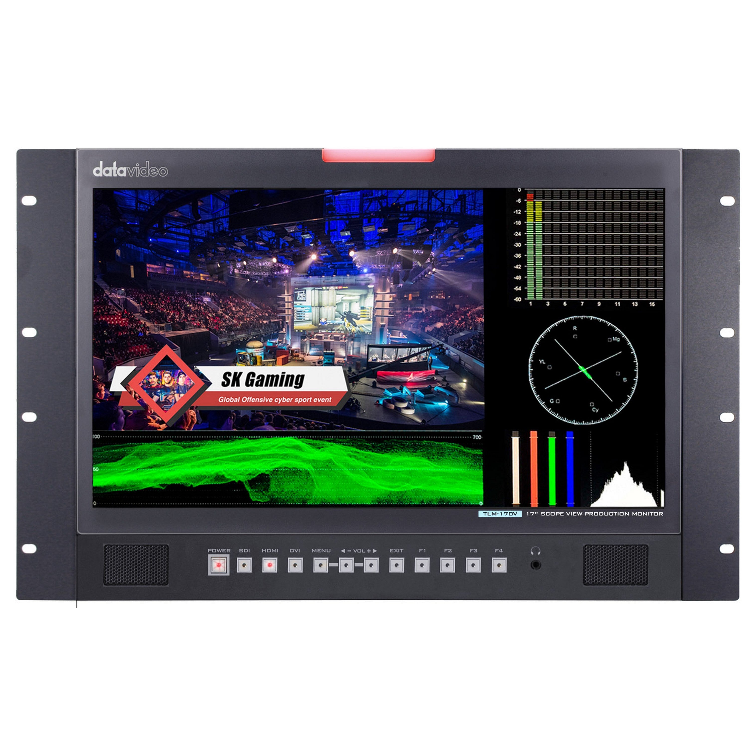 Datavideo 17-Inch Full HD ScopeView Rackmount Production Monitor TLM-170VR
