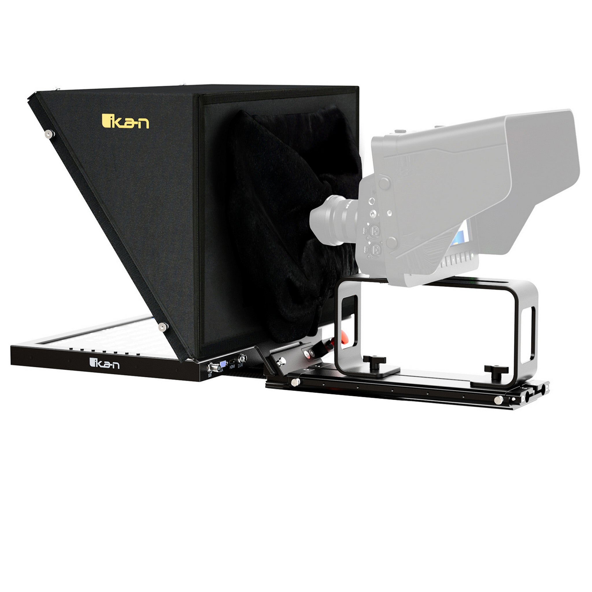 19-inch PTZ Widescreen Professional Teleprompter Pedestal Dolly System - Ikan PT4500-V3-PEDESTAL