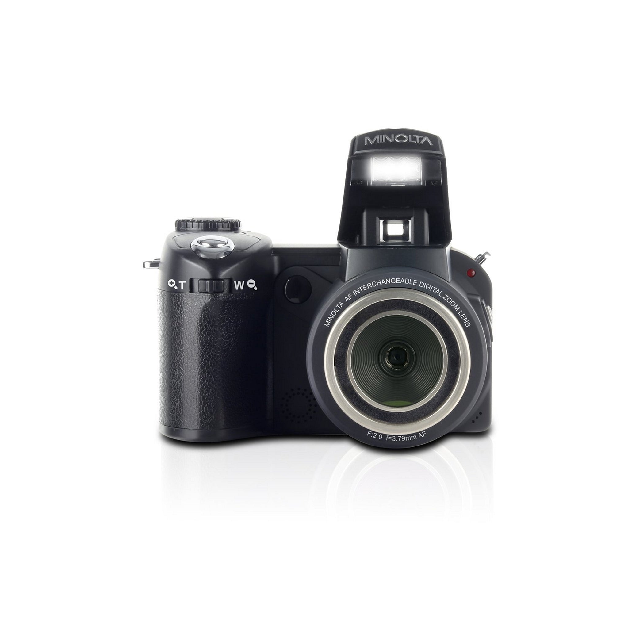 Black Minolta MN24Z 33MP 1080p HD Digital Camera with Interchangeable Lens Kit