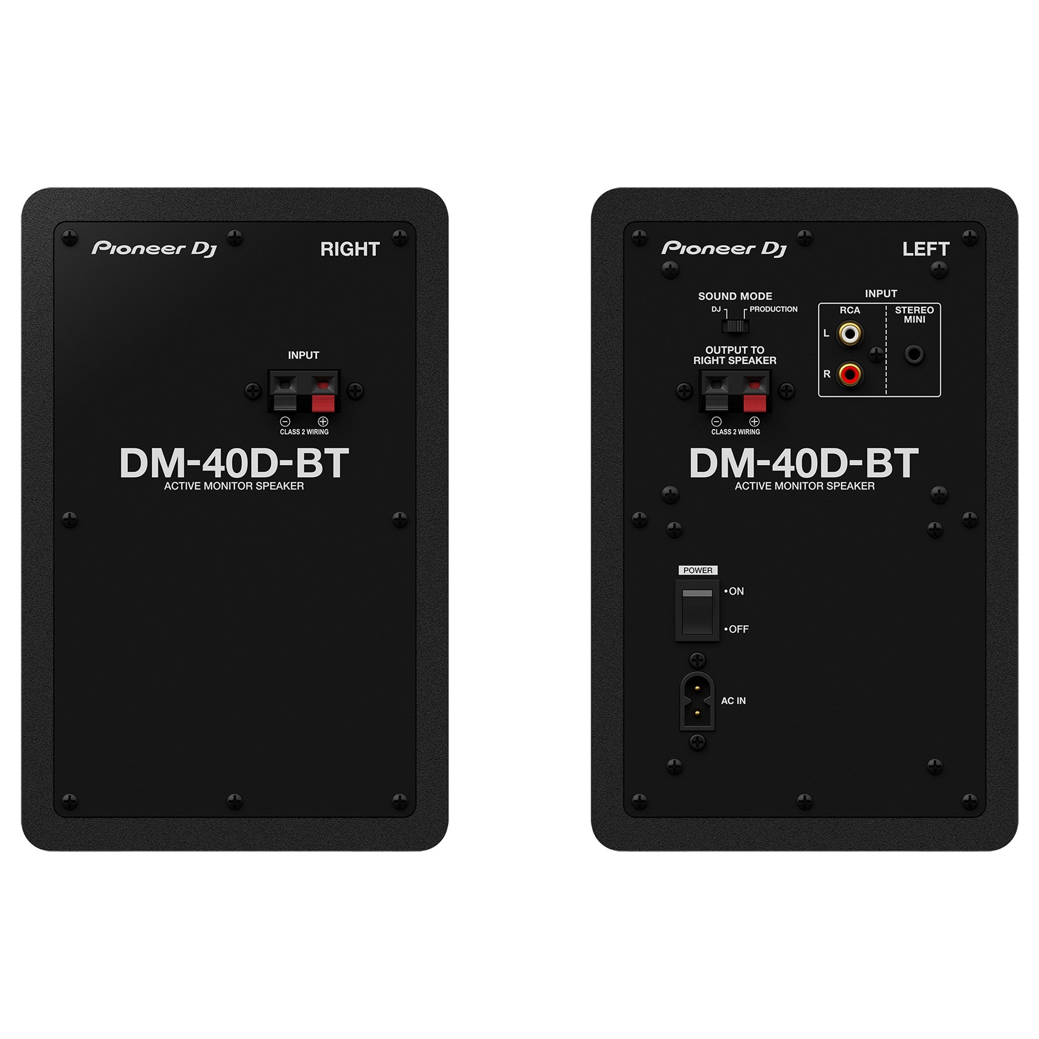 Pioneer DJ DM-40D-BT 4-Inch Black Bluetooth Desktop Monitor Speakers