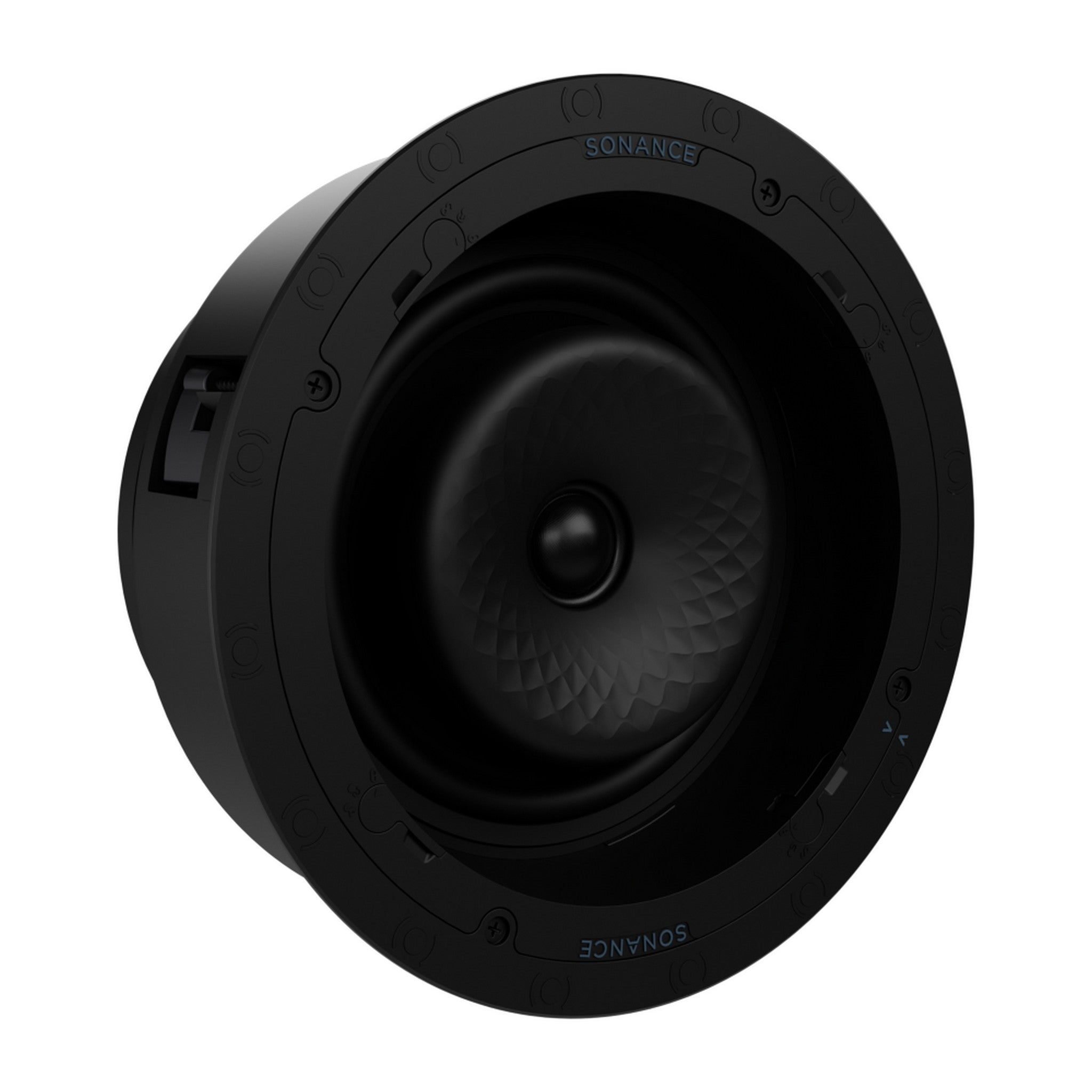 Sonance VX86R Pair of 8-Inch Round In-Ceiling Speakers with White Micro Trim Grille