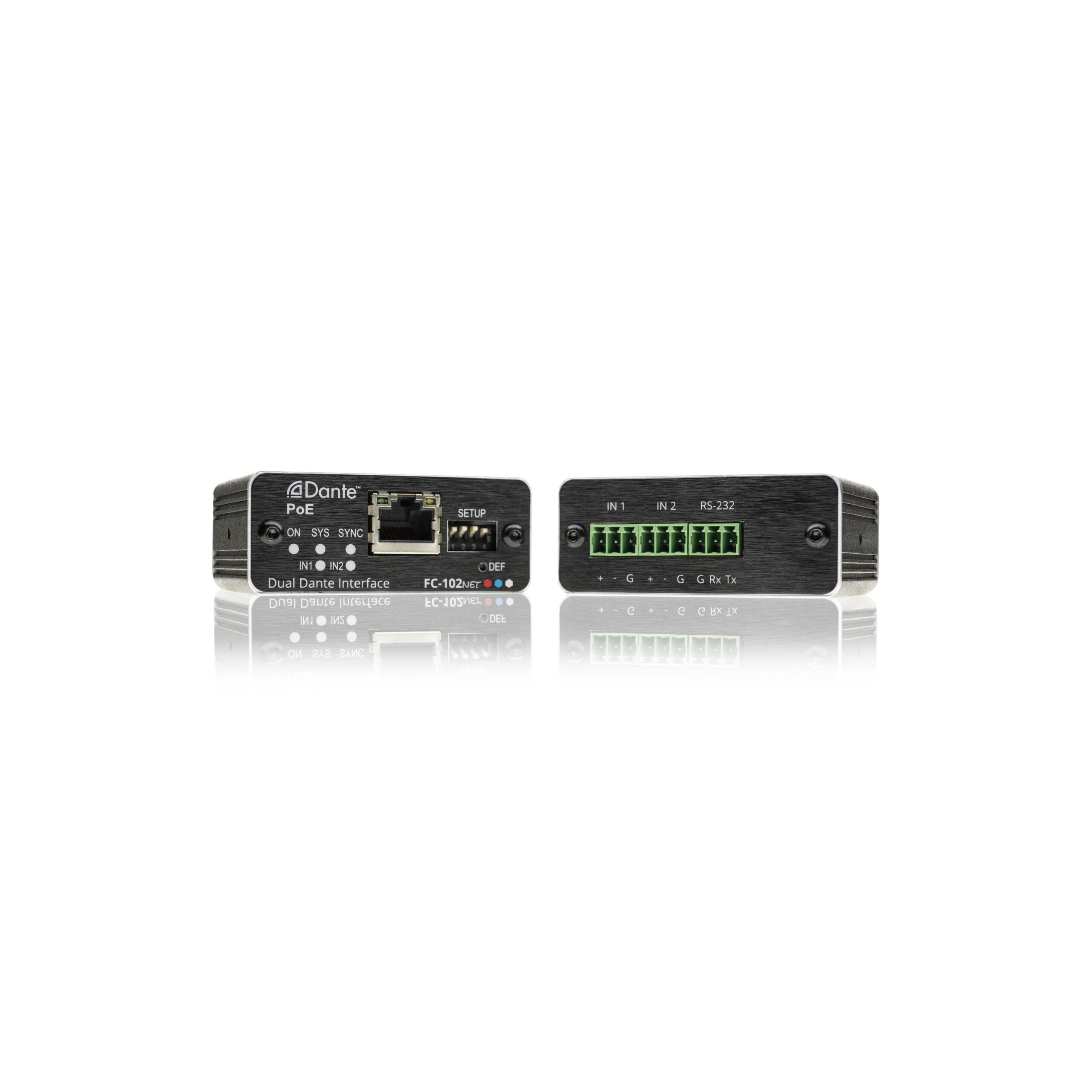 Kramer FC-102NET Two-Channel Dante Audio Encoder with PoE Acceptance for Network Connectivity