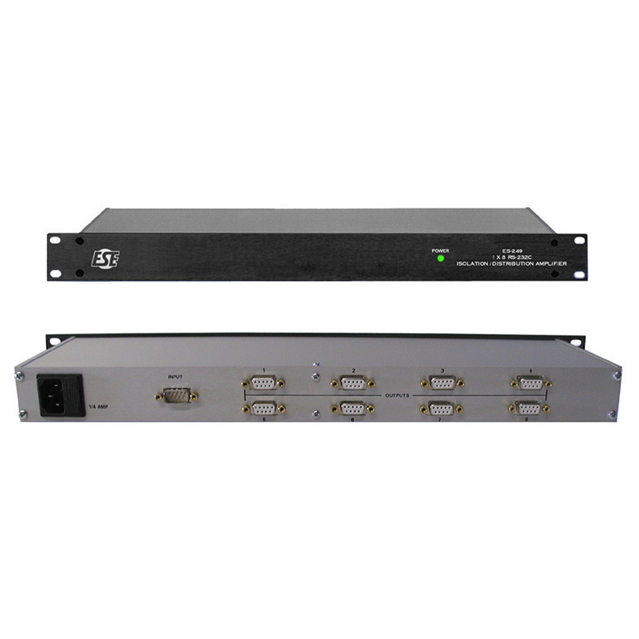 ESE ES 249 High - Performance 1 x 8 ASCII RS232 Time Distribution Amplifier