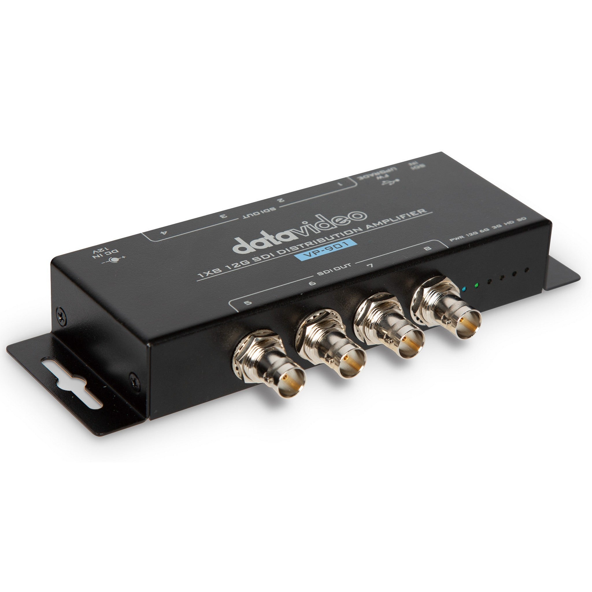 Datavideo VP-901 Professional 1x8 12G SDI Signal Distribution Amplifier for Digital Signage, Broadcast, and AV Applications