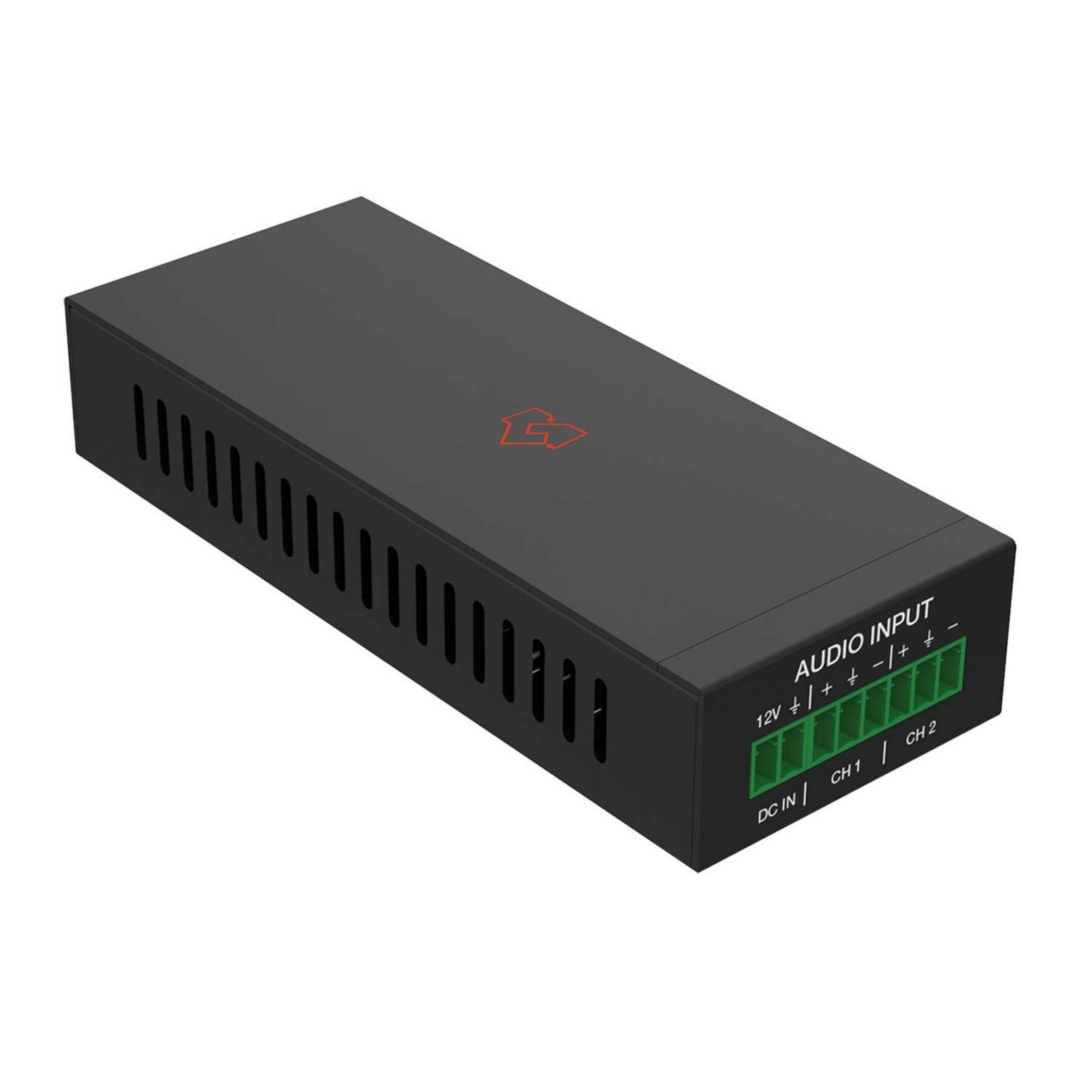 VigilLink 2-Channel Dante Analog Audio Encoder with Power over Ethernet for Professional Audio Networks
