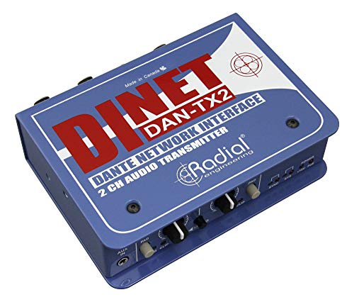 Radial DiNet DAN-TX2 2-Channel High-Quality Dante Digital Network Audio Transmitter