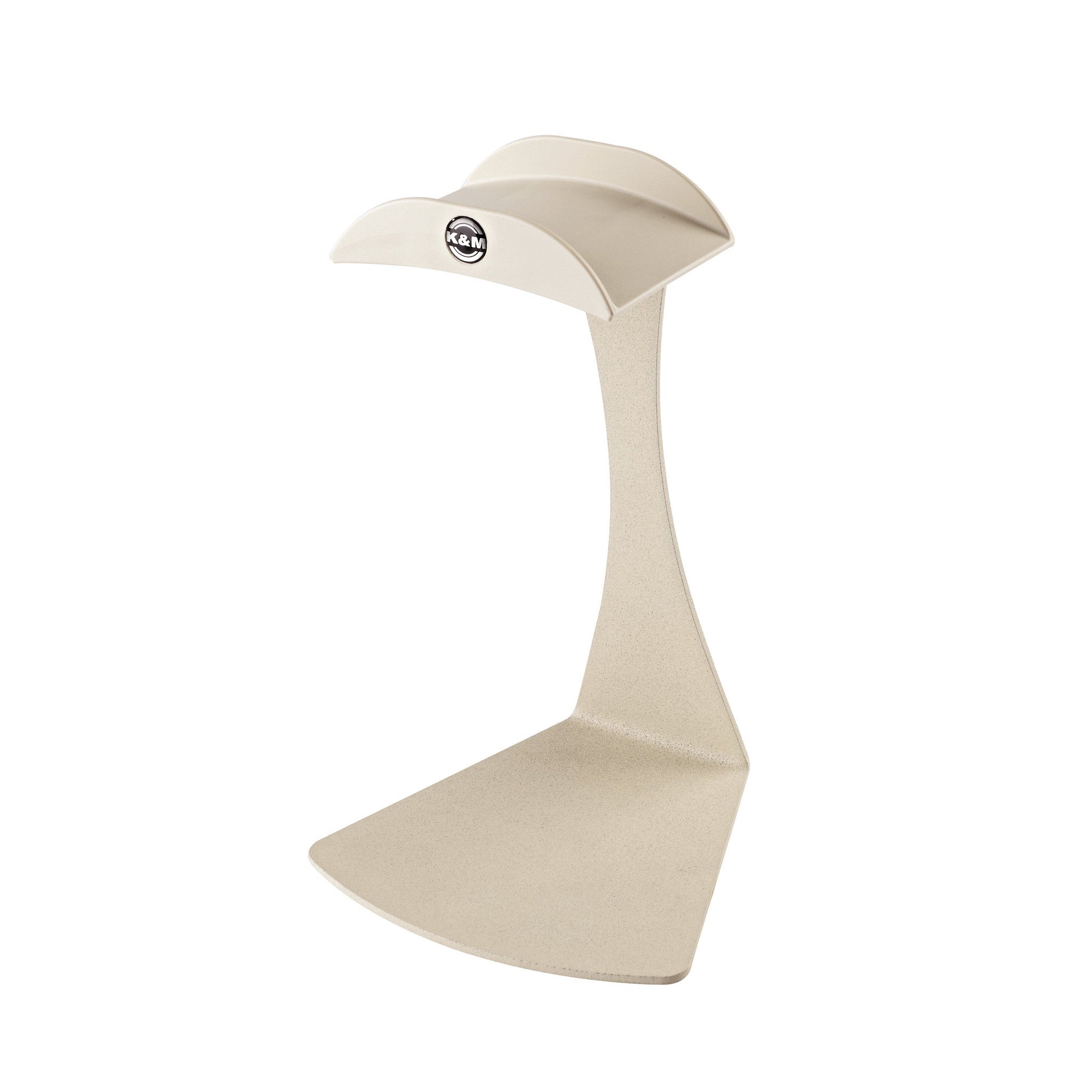 K&M 16075 Sand Beige Headphone Stand for Home and Studio Use