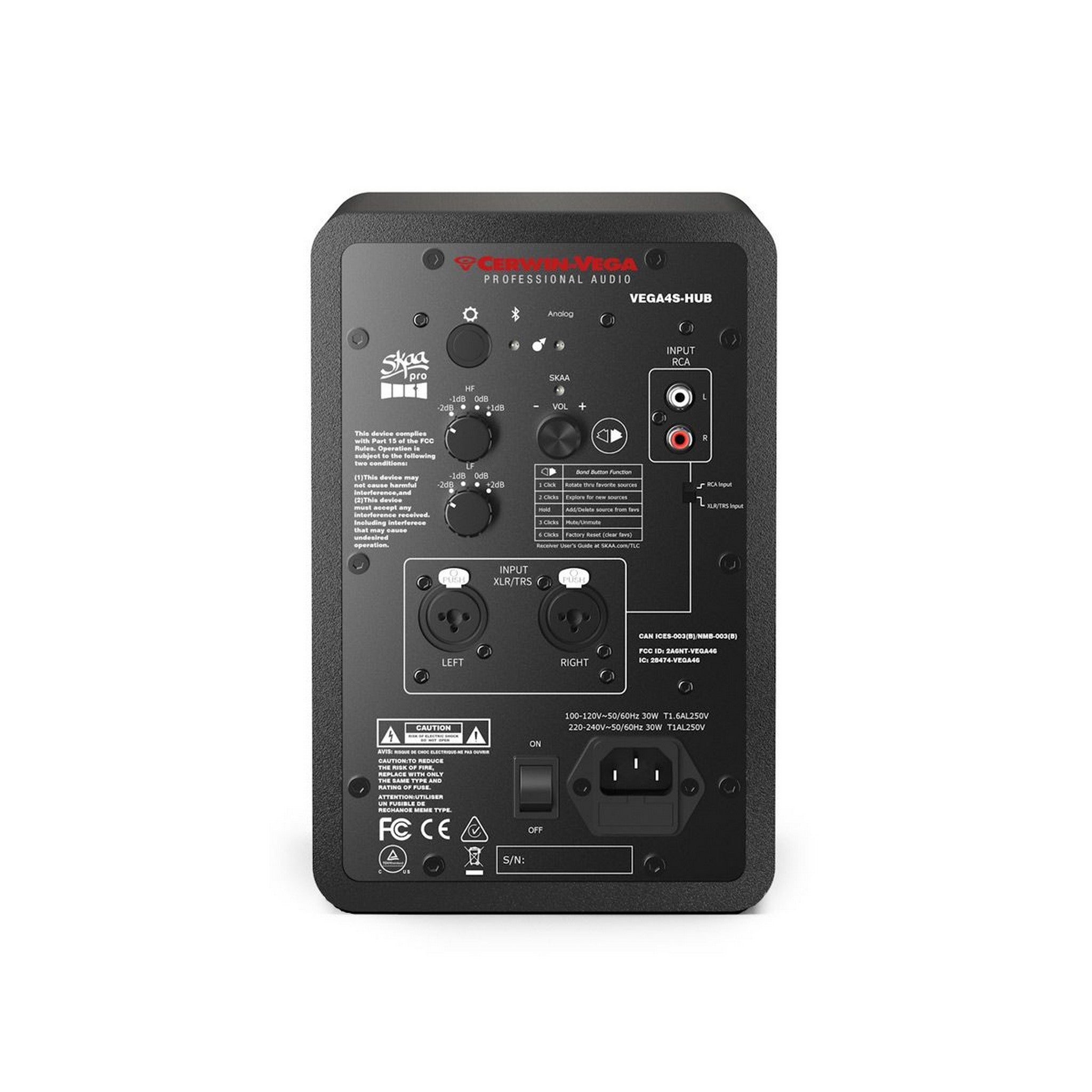 Cerwin-Vega VEGA4SB-HUB 4-Inch 2-Way Professional Studio Monitor Speaker, HUB Only