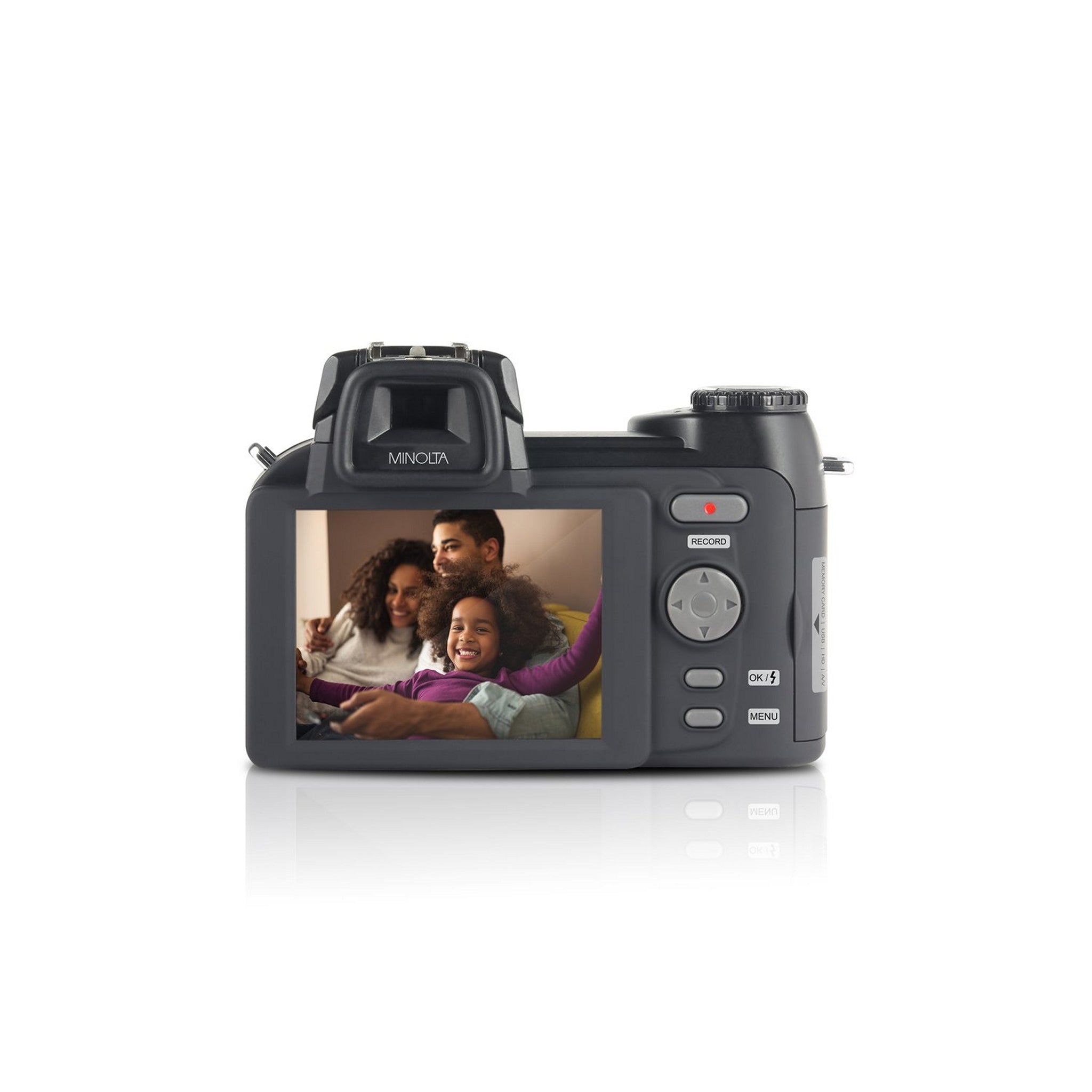 Black Minolta MN24Z 33MP 1080p HD Digital Camera with Interchangeable Lens Kit