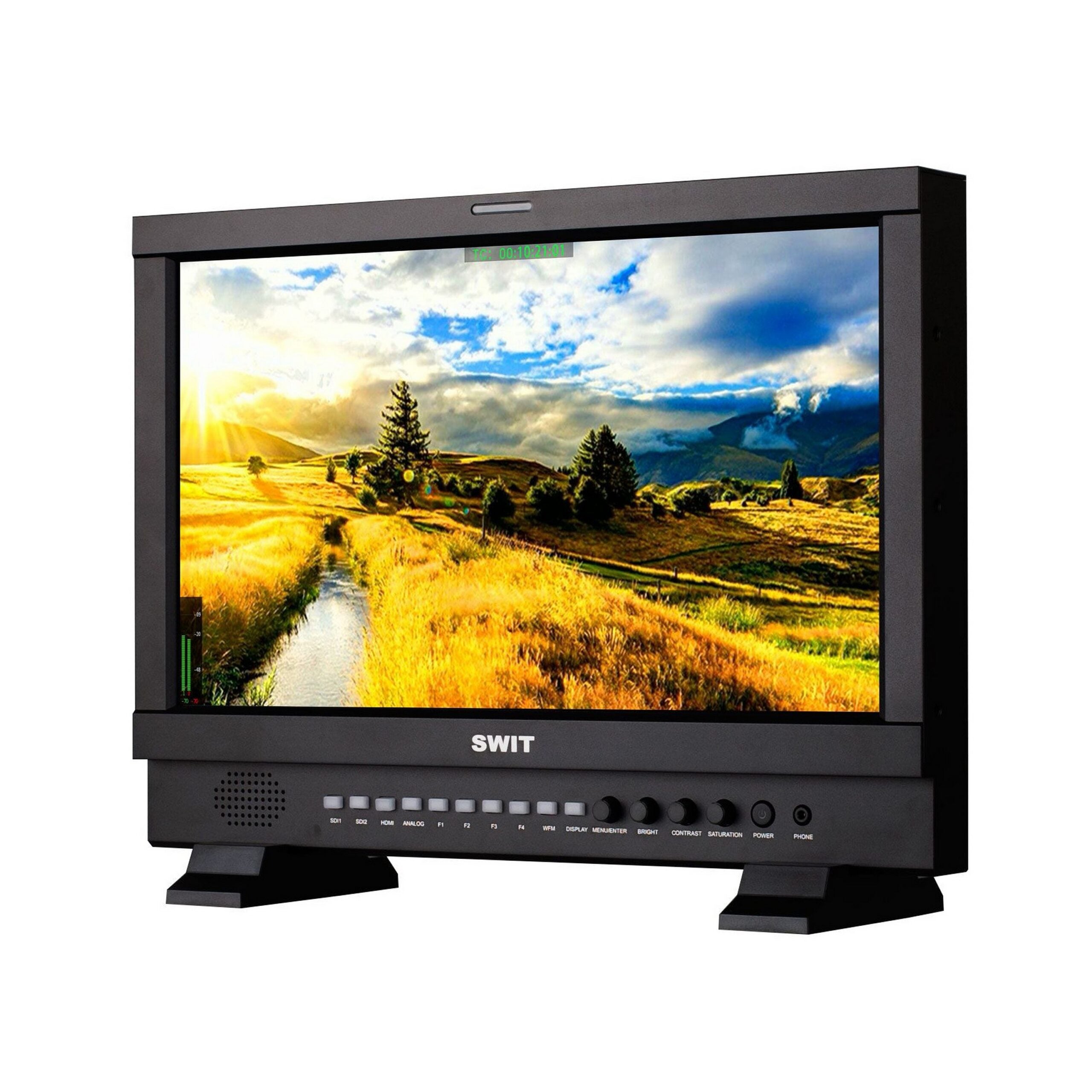 SWIT S-1173HA Professional 17.3-Inch 2K/3G/HDSDI and HDMI Studio Monitor with S-7004A Gold Mount for Video Production