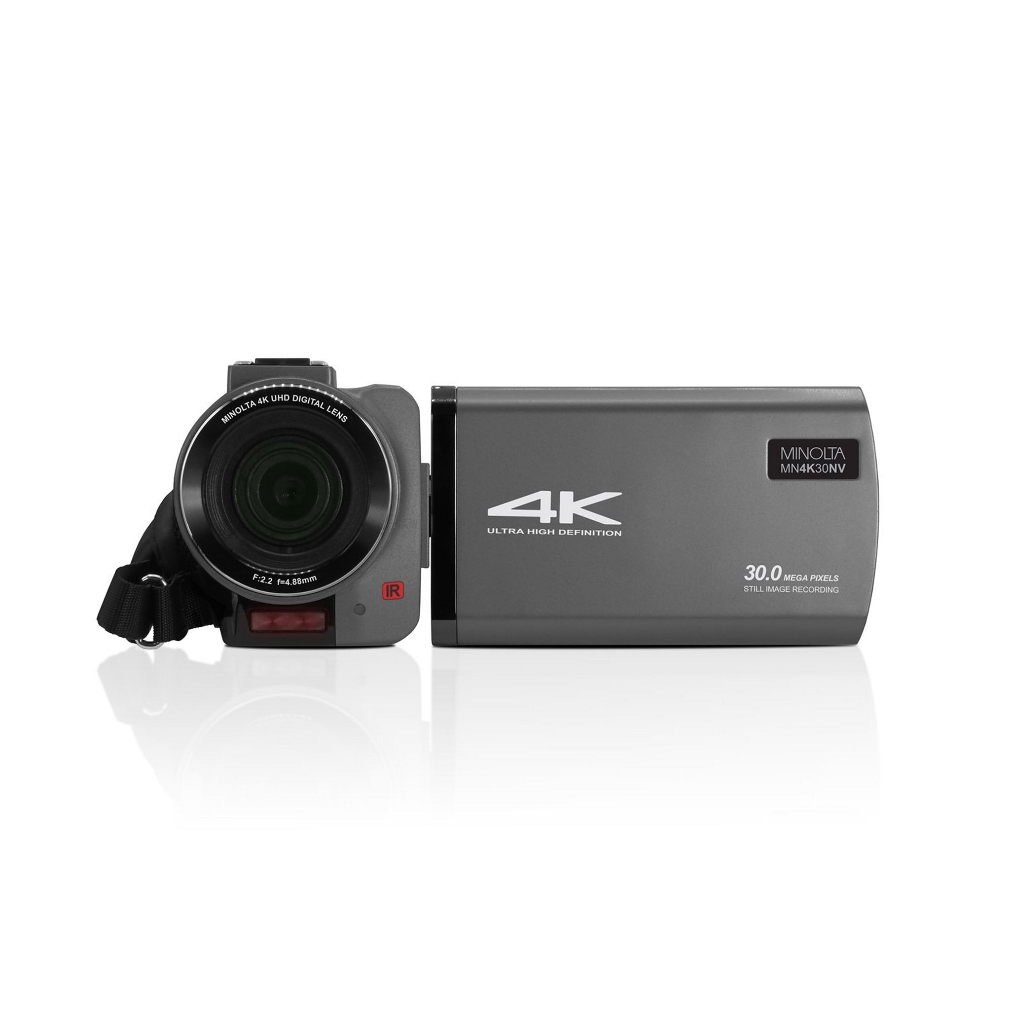 Minolta MN4K30NV Gunmetal 4K Ultra HD 30MP Night Vision Camcorder