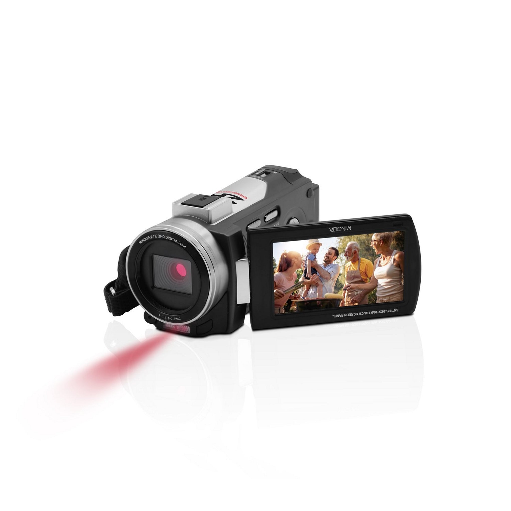 Minolta MN2K50NV Black 2.7K Ultra High Definition 48 Megapixel Night Vision Video Recording Camcorder
