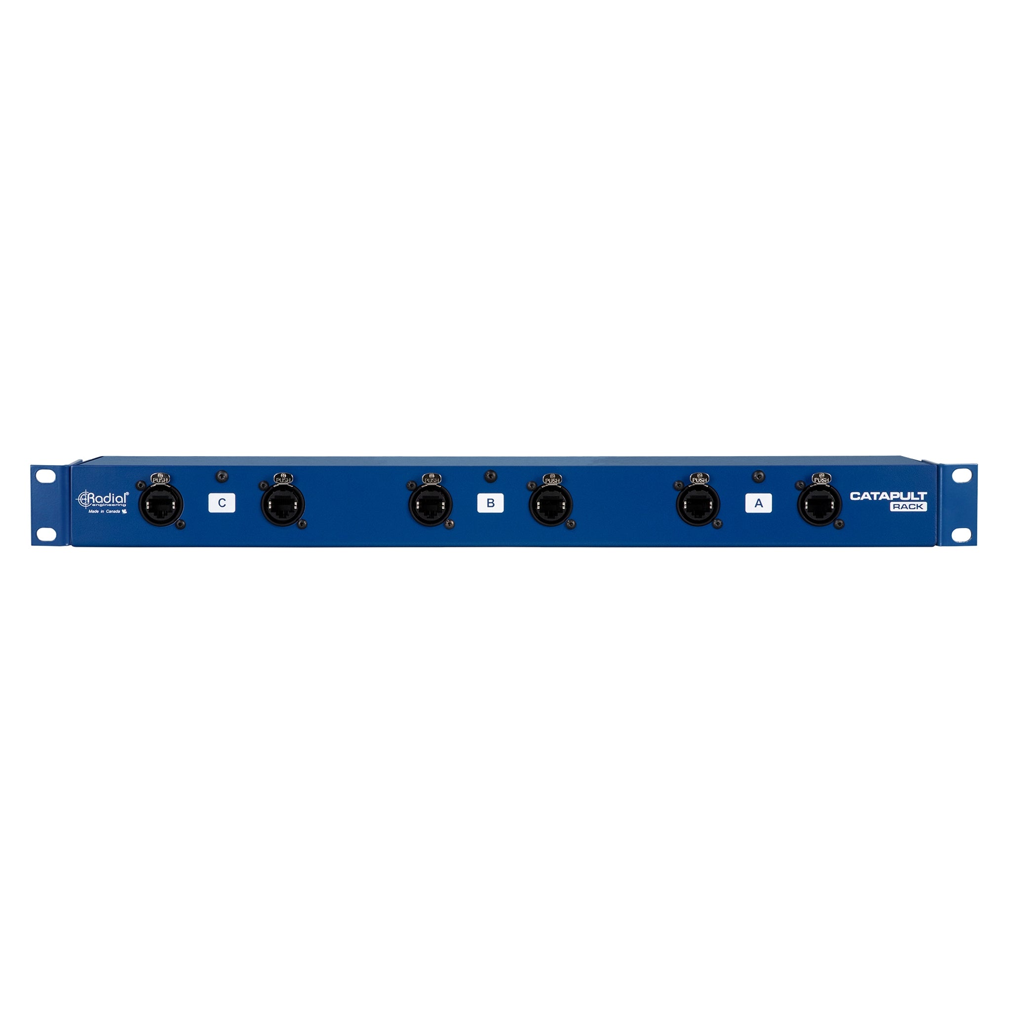 12-Channel Radial Catapult Rackmount Analog Audio Distributor via CAT5 Cable