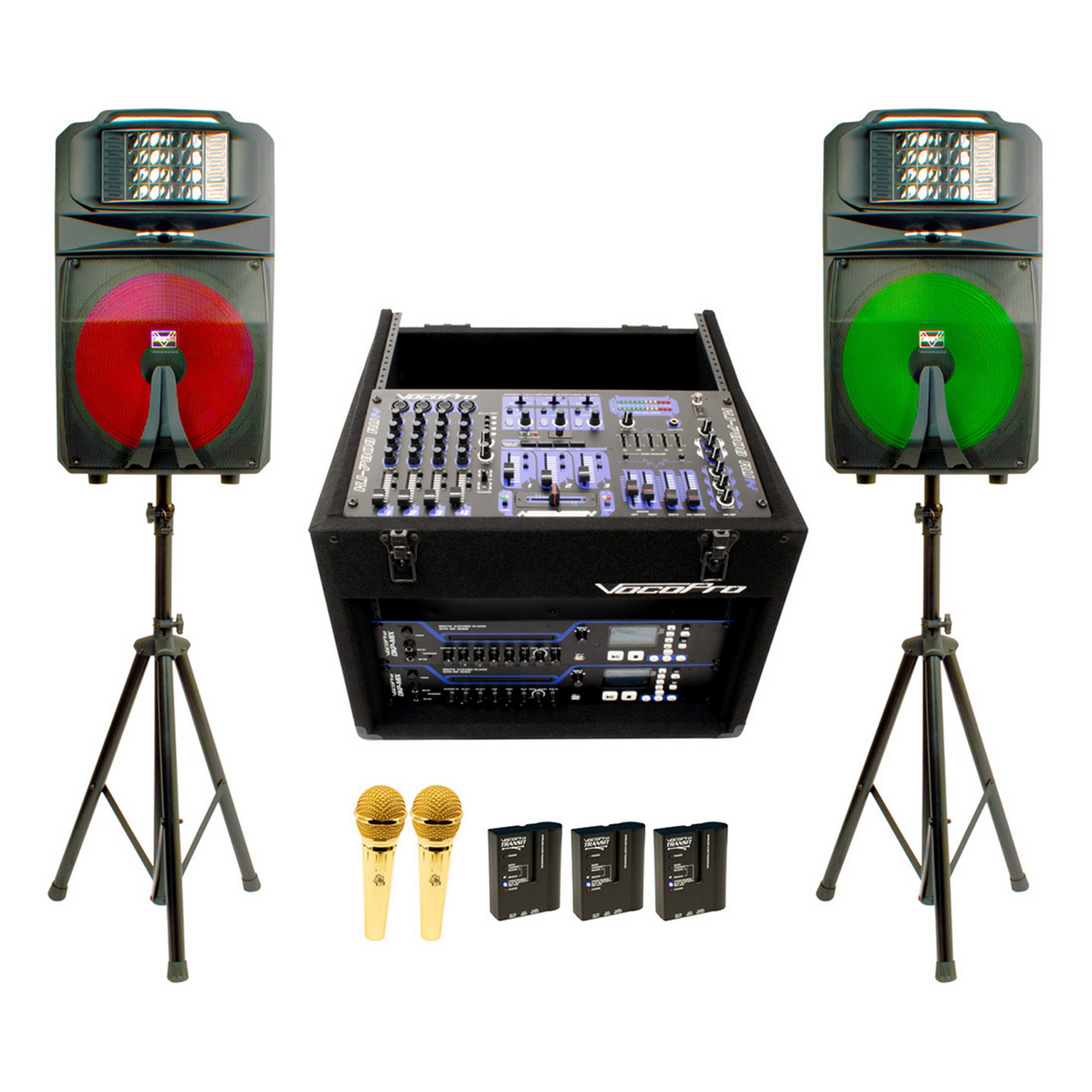 VocoPro 2000-Watt High-Powered DJ and Karaoke Club System - CLUB-THUNDER-2000