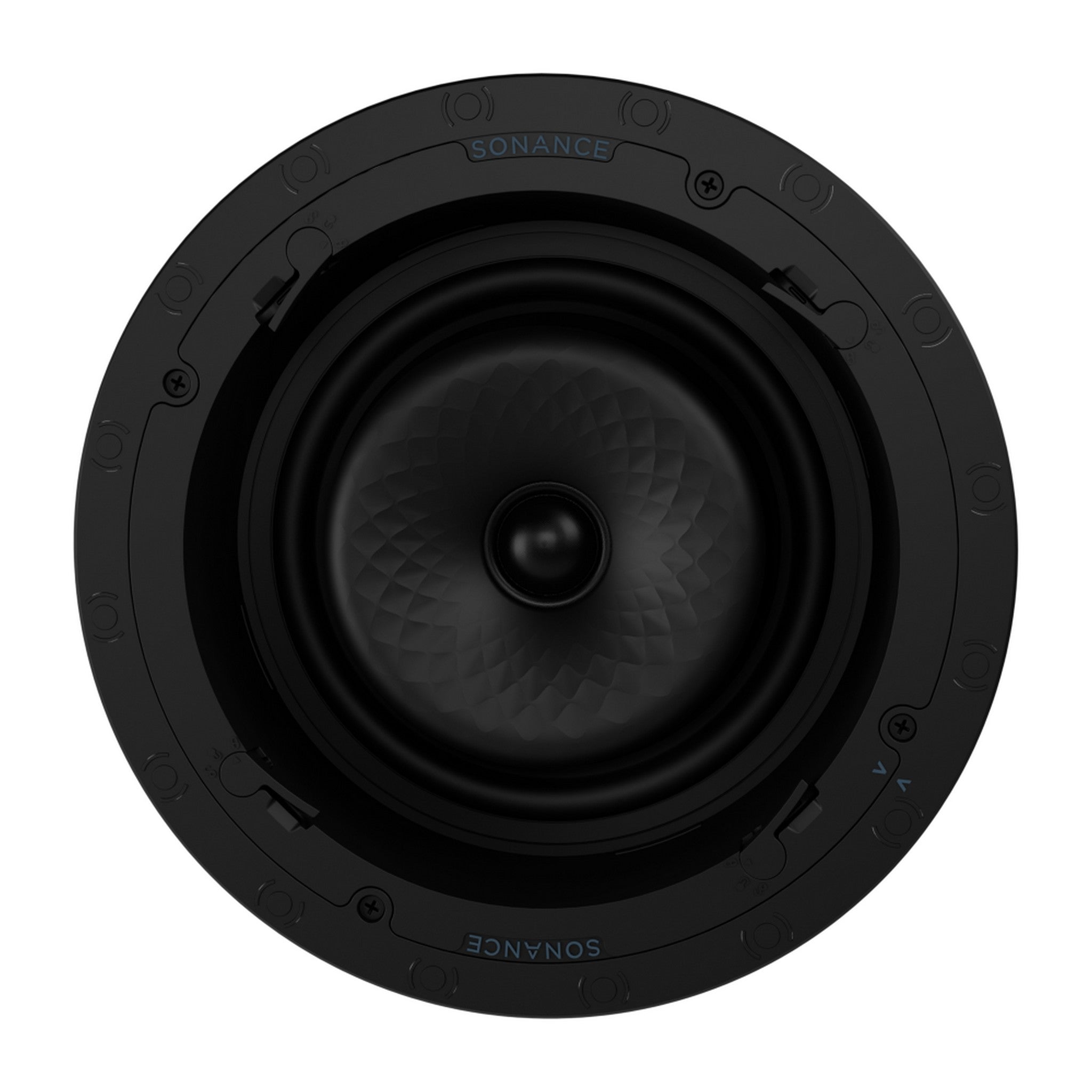 Sonance VX86R Pair of 8-Inch Round In-Ceiling Speakers with White Micro Trim Grille